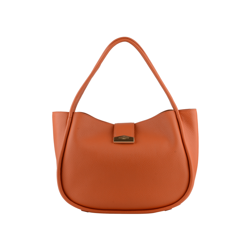 Beige messenger bag POURCHET Orange