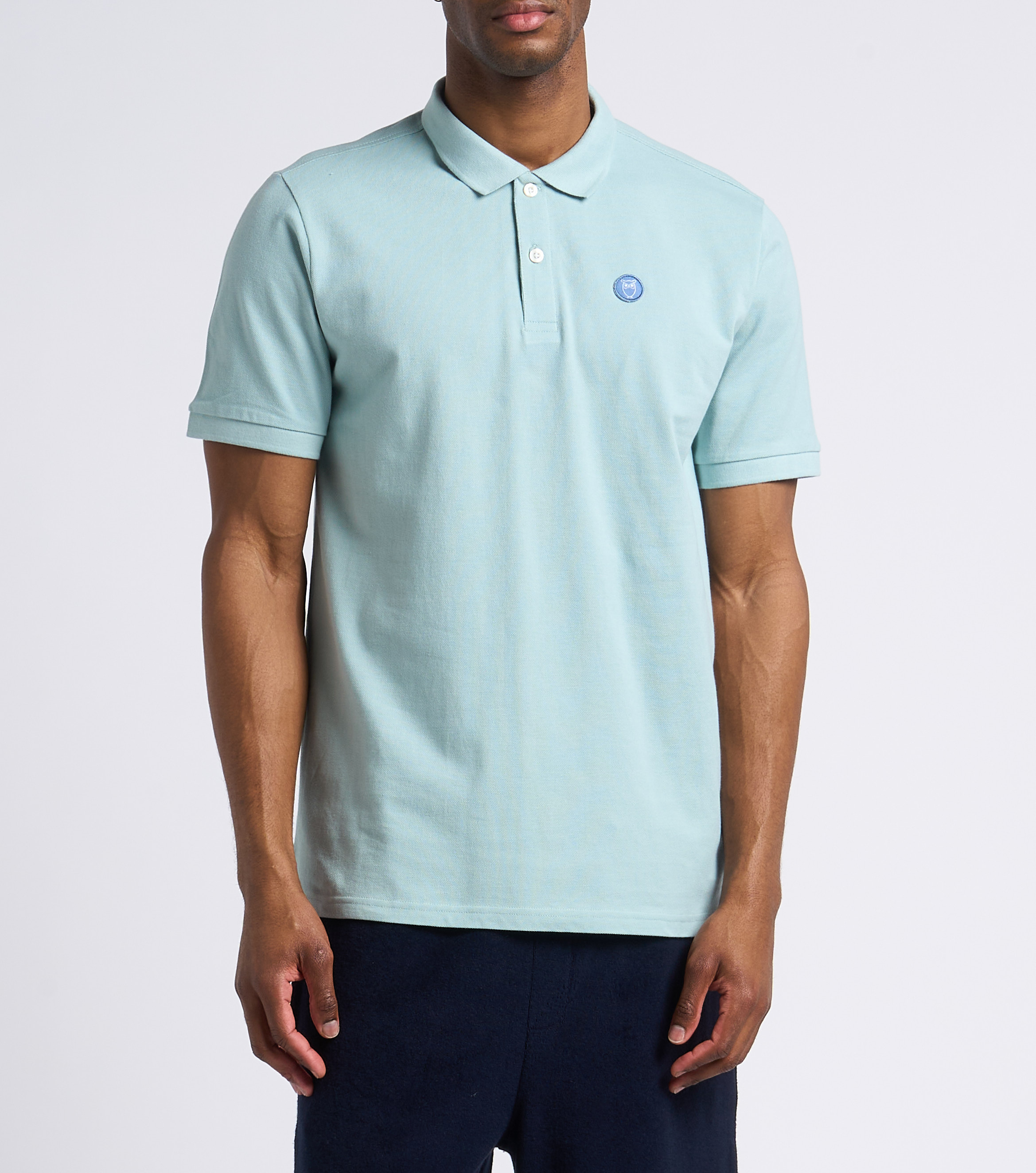 Regular-fit polo van biokatoen KNOWLEDGE COTTON APPAREL Grijs