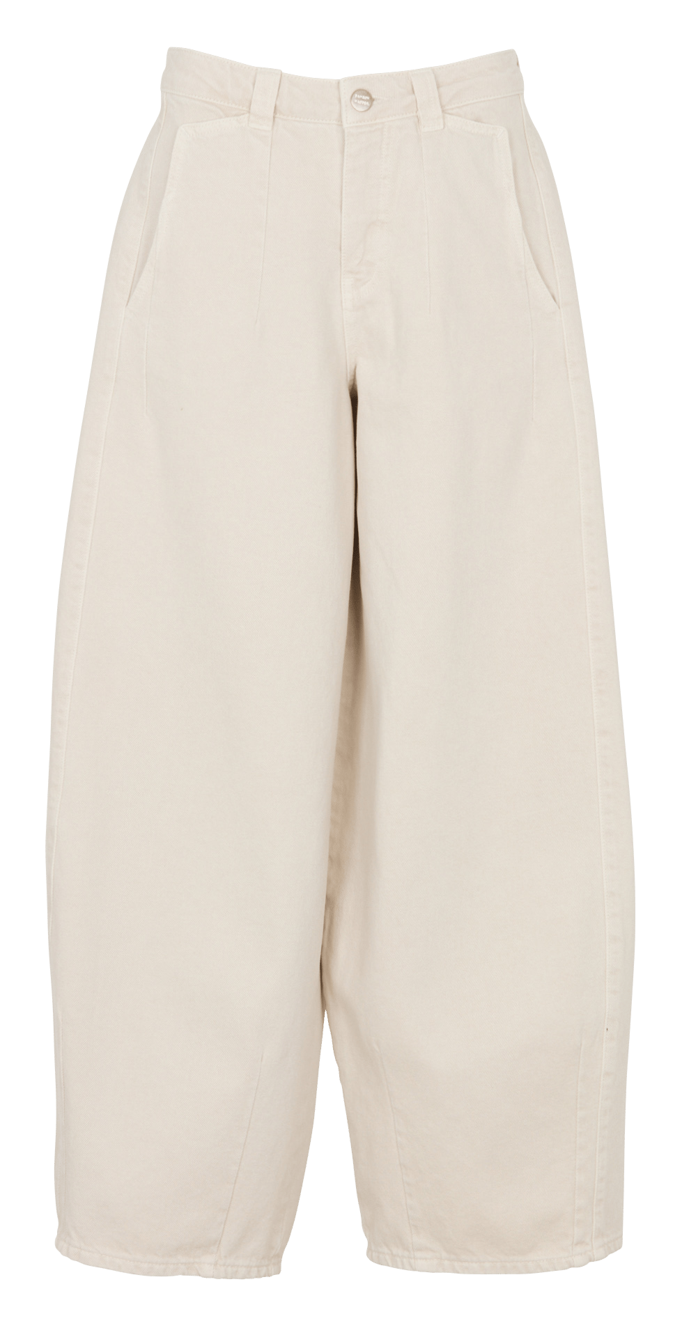 Organic cotton wide-leg jeans DAMSON MADDER Beige