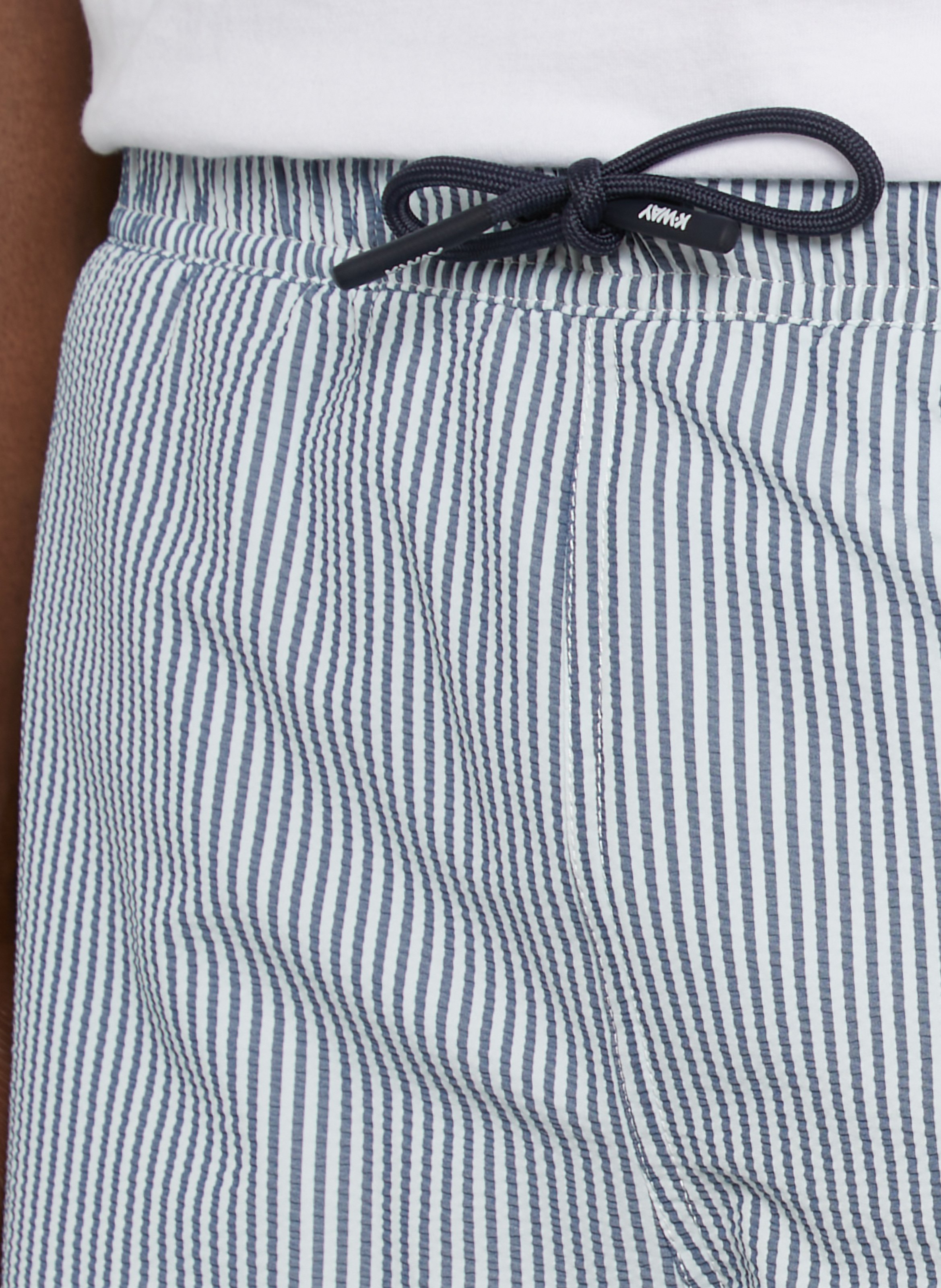 Short de bain rayé  K-WAY Blanc