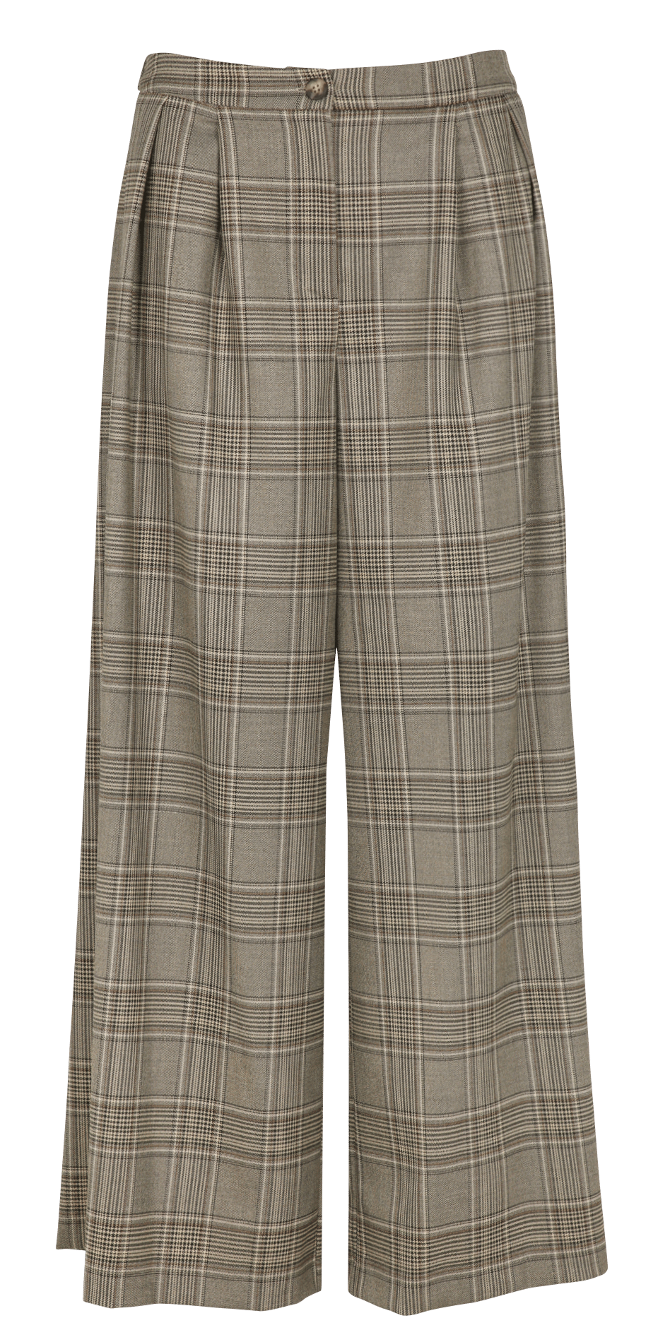 Pantalon large à carreaux PLEASE Beige