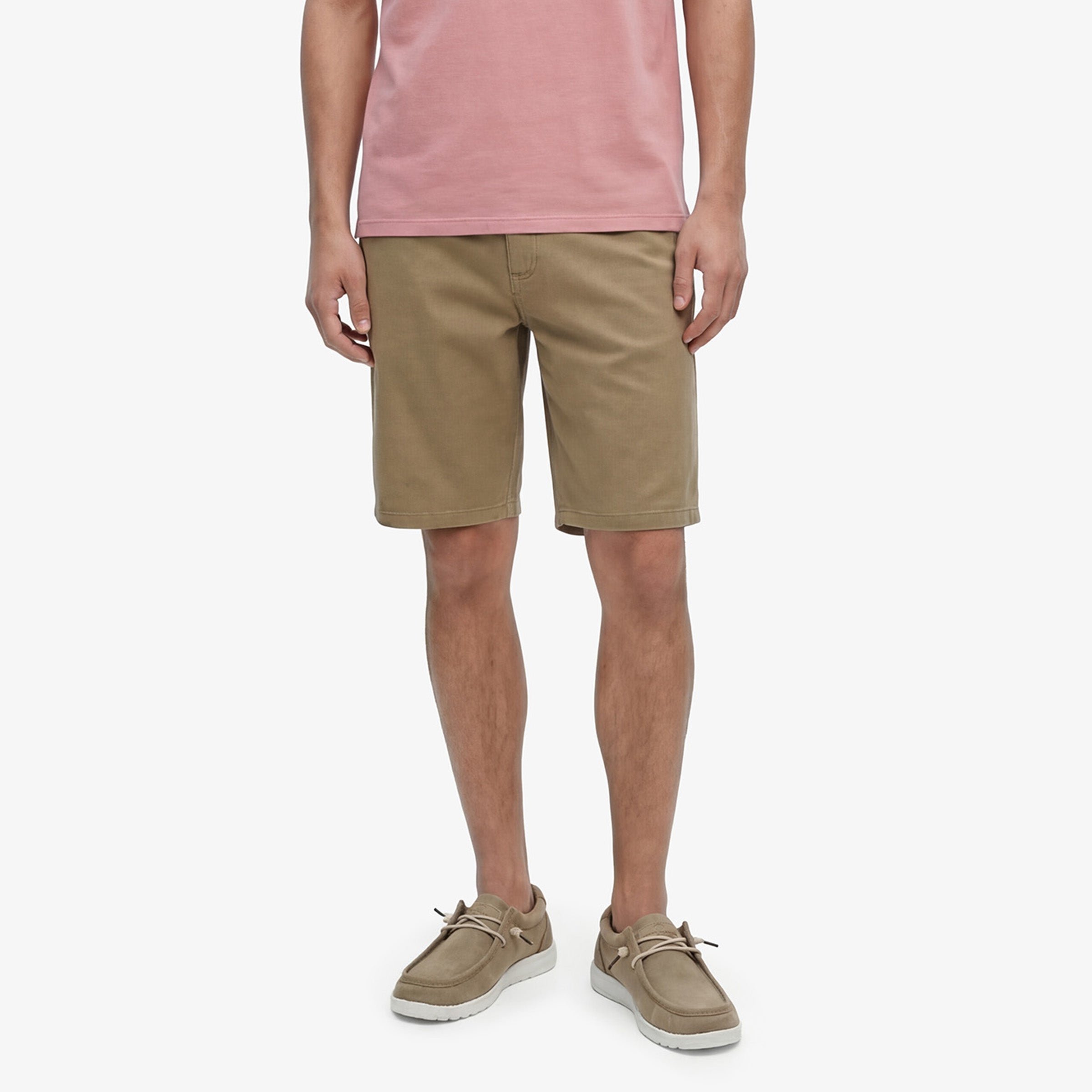 Straight cut Bermuda shorts in stretch cotton SERGE BLANCO Beige