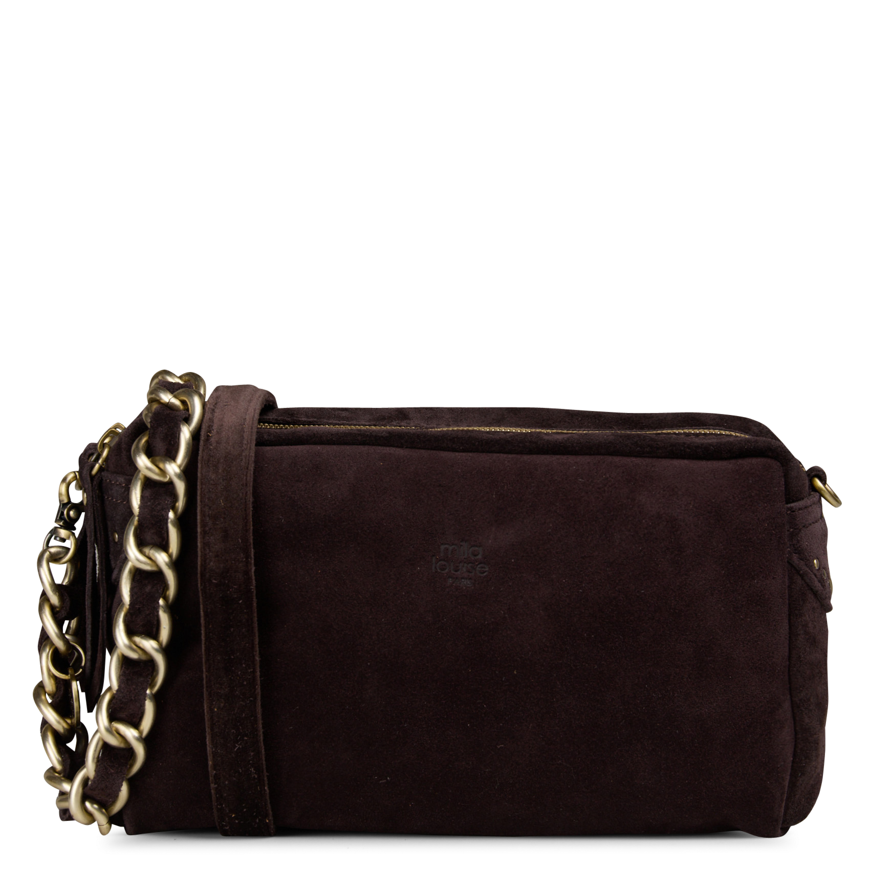 Kameratasche aus Veloursleder MILA LOUISE