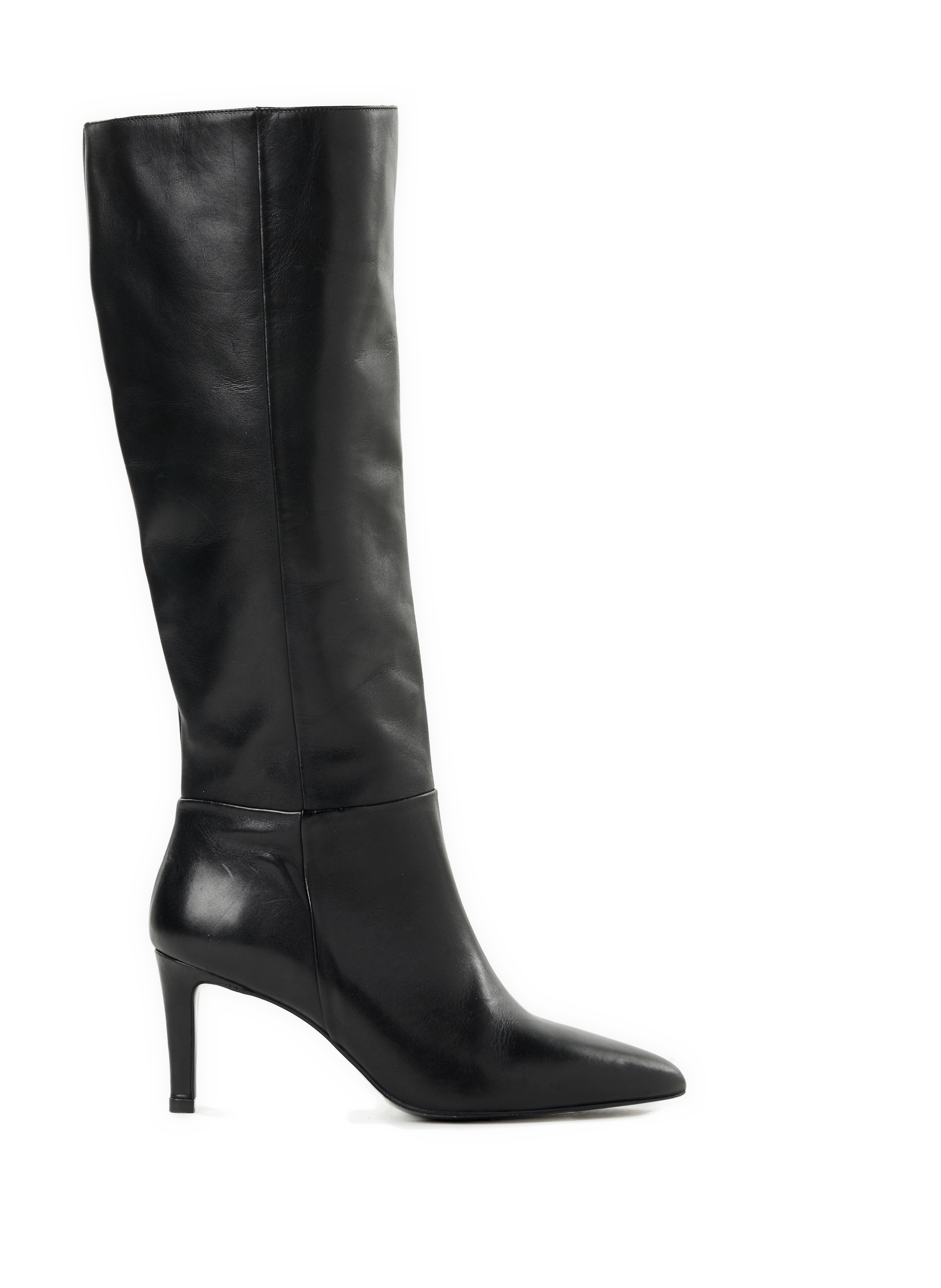 Dario black leather stiletto heel boots SAISON 1865 Black