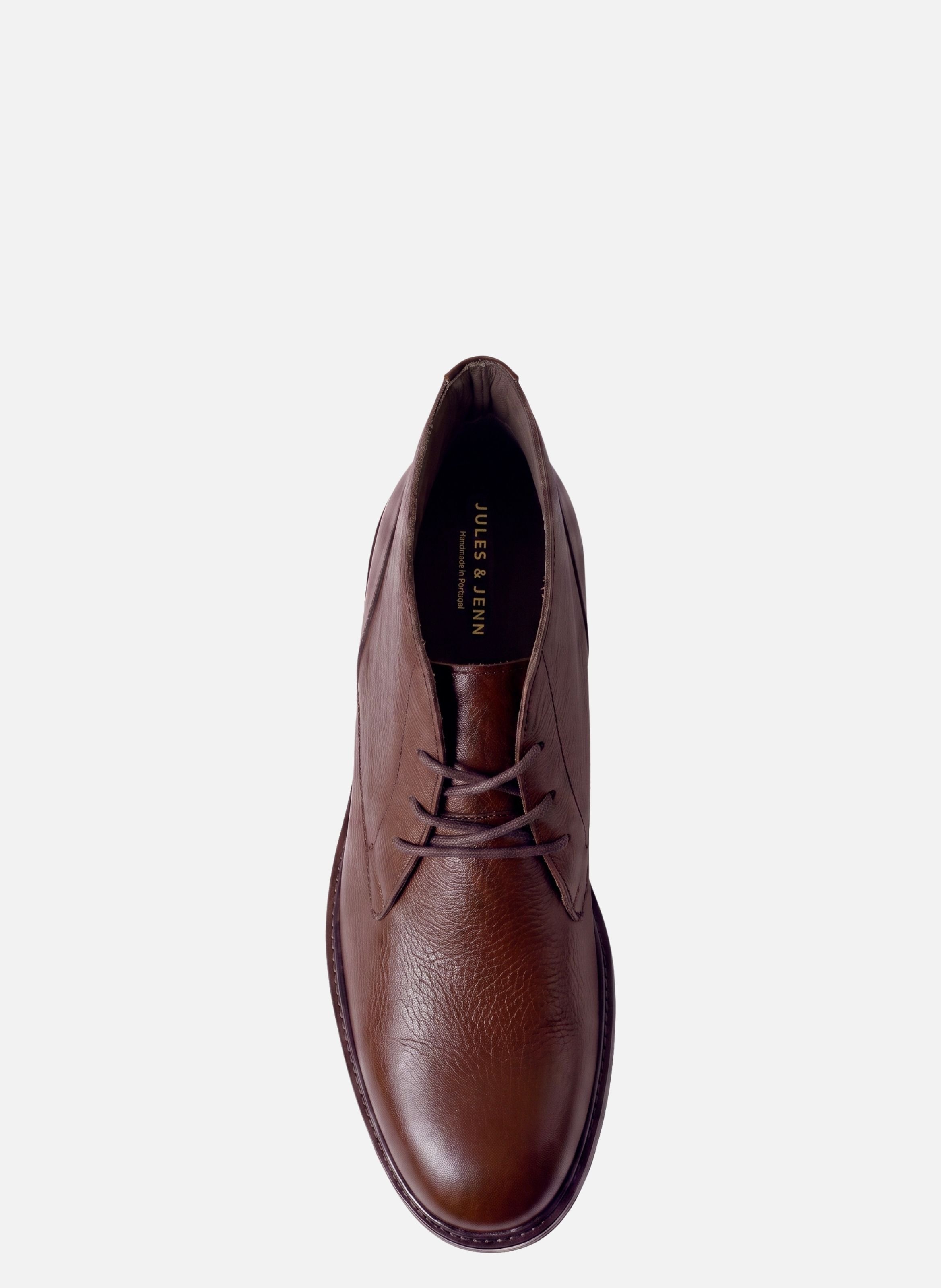 Desert boots gomme côme cuir grainé JULES & JENN Marron