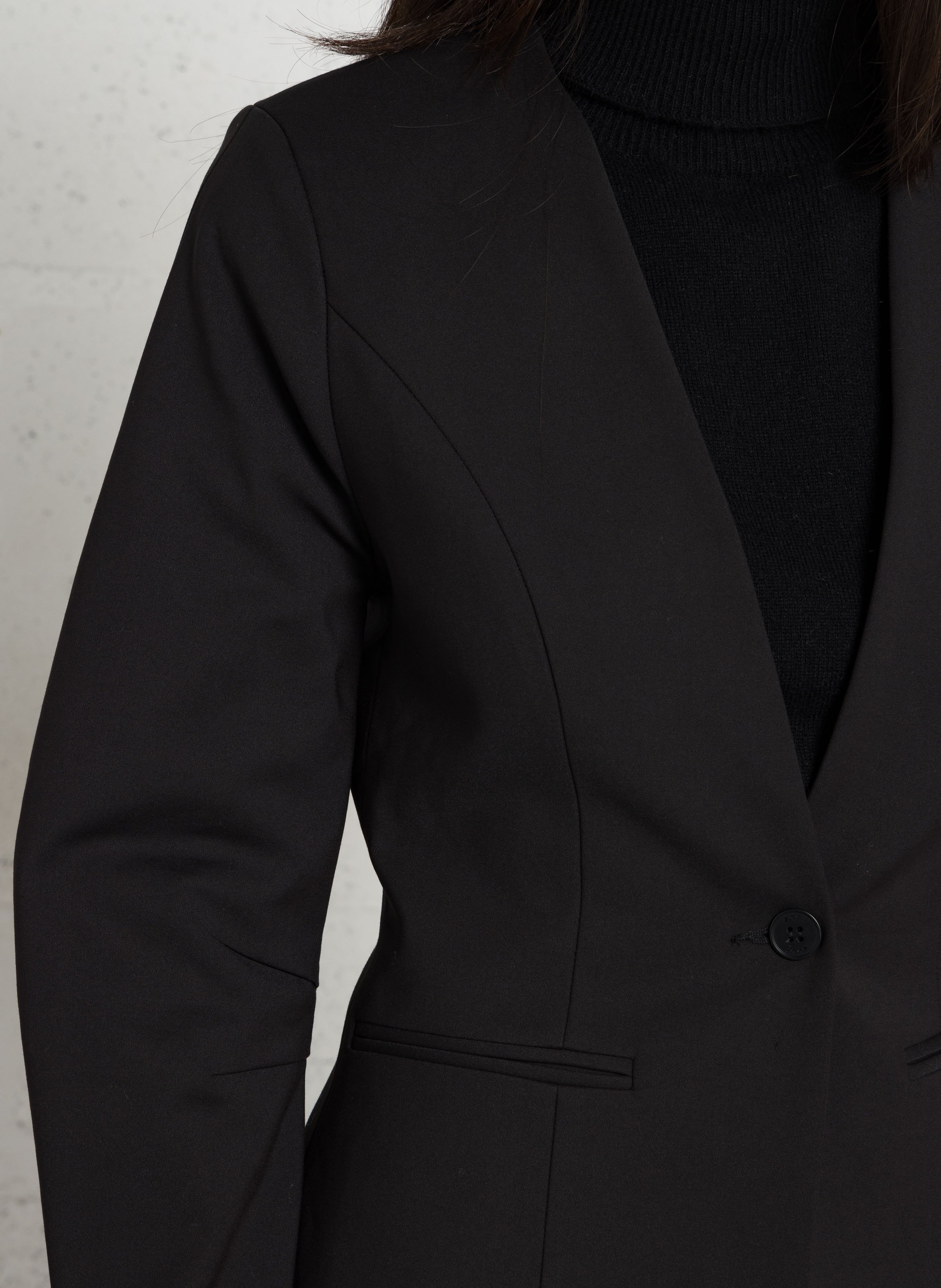 Veste de tailleur cintrée en coton mélangé IKKS Noir