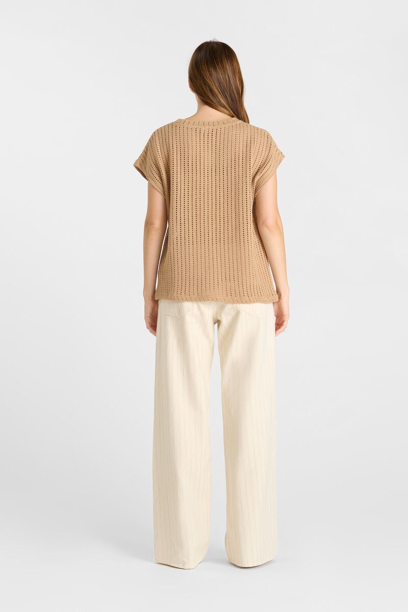 Round-neck T-shirt LE TEMPS DES CERISES Brown