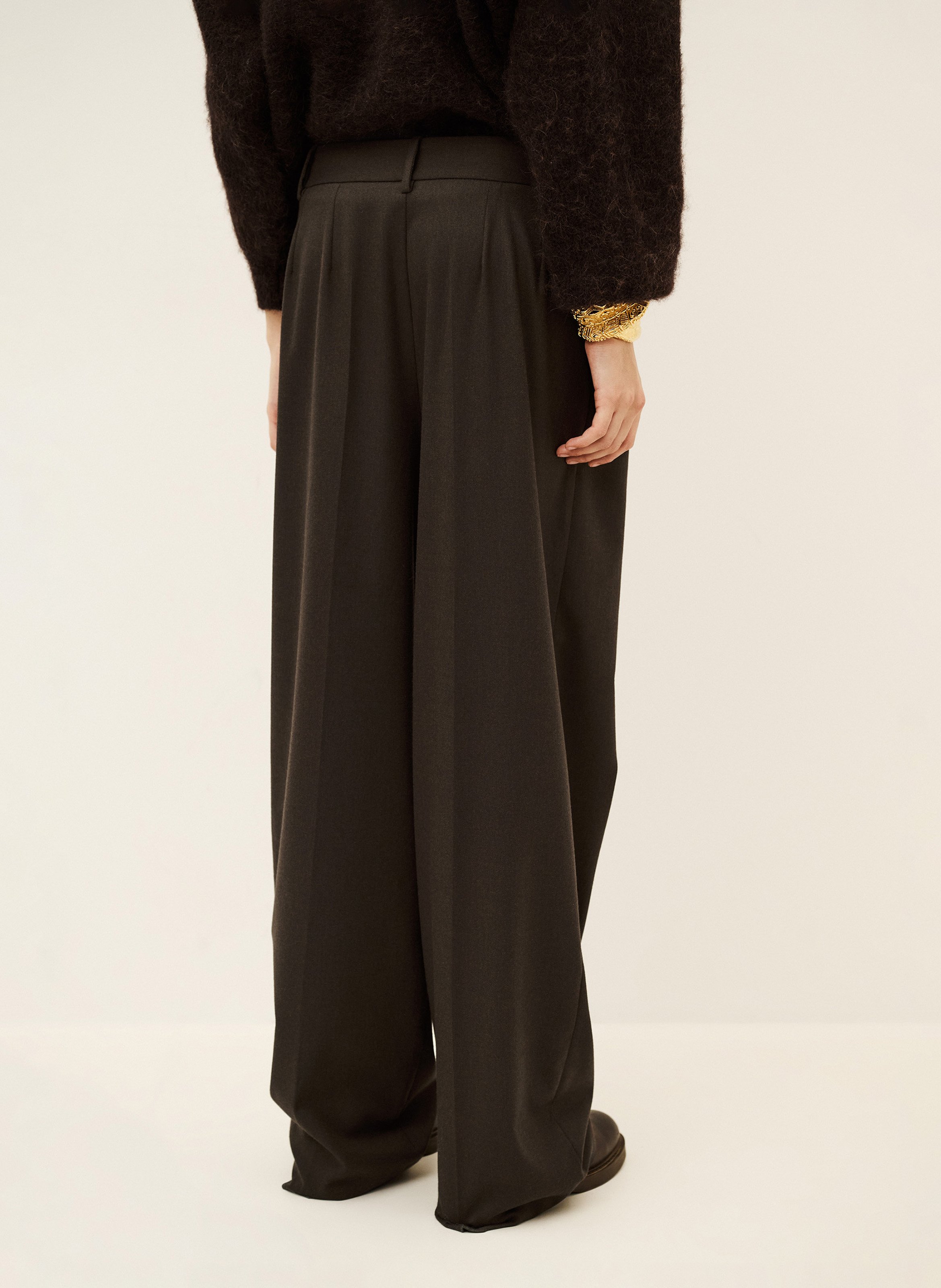 Einfarbige Bundfaltenhose | Braun BA&SH Damen
