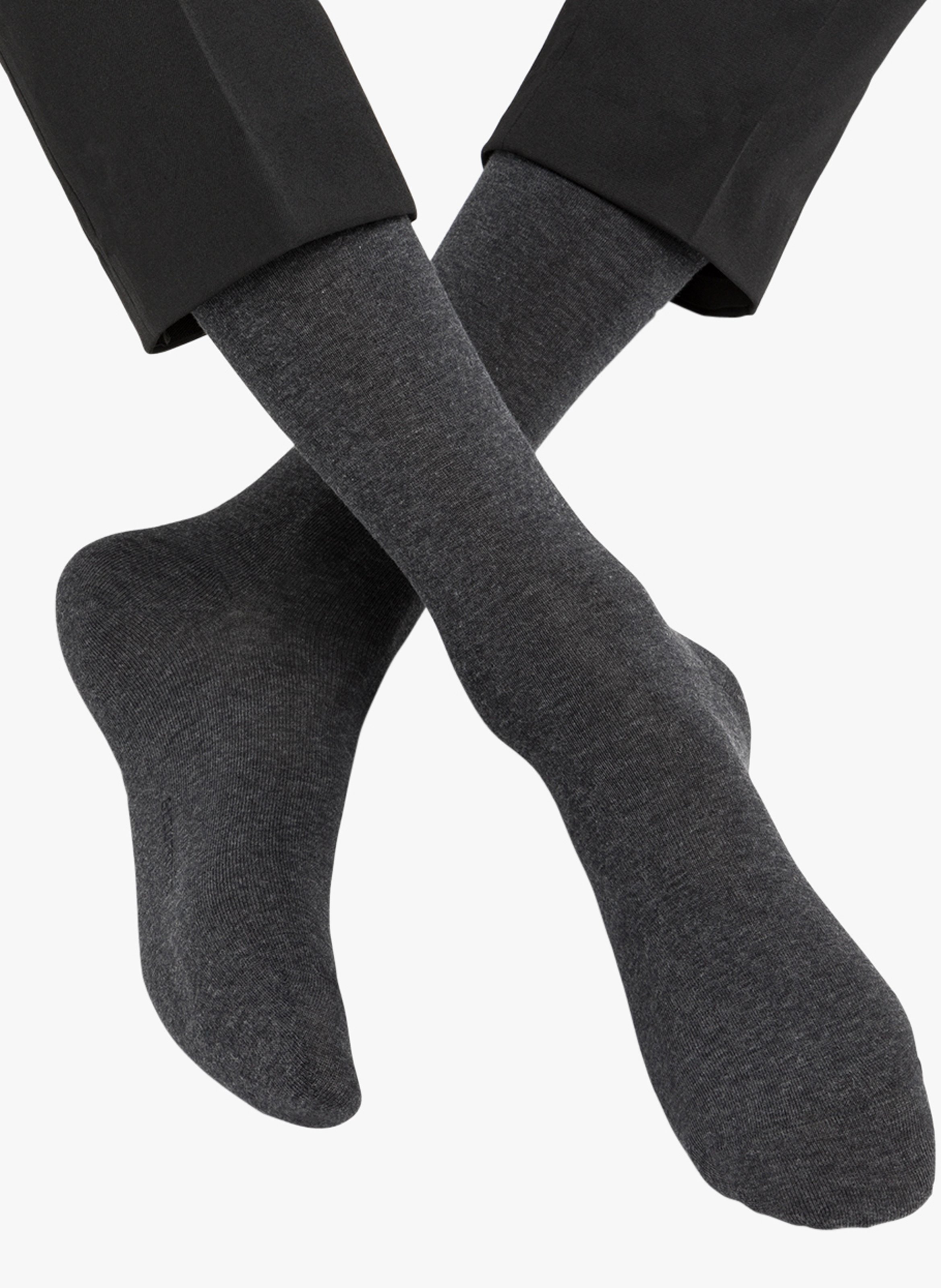 Cotton-blend mid-length socks BLEUFORET Grey