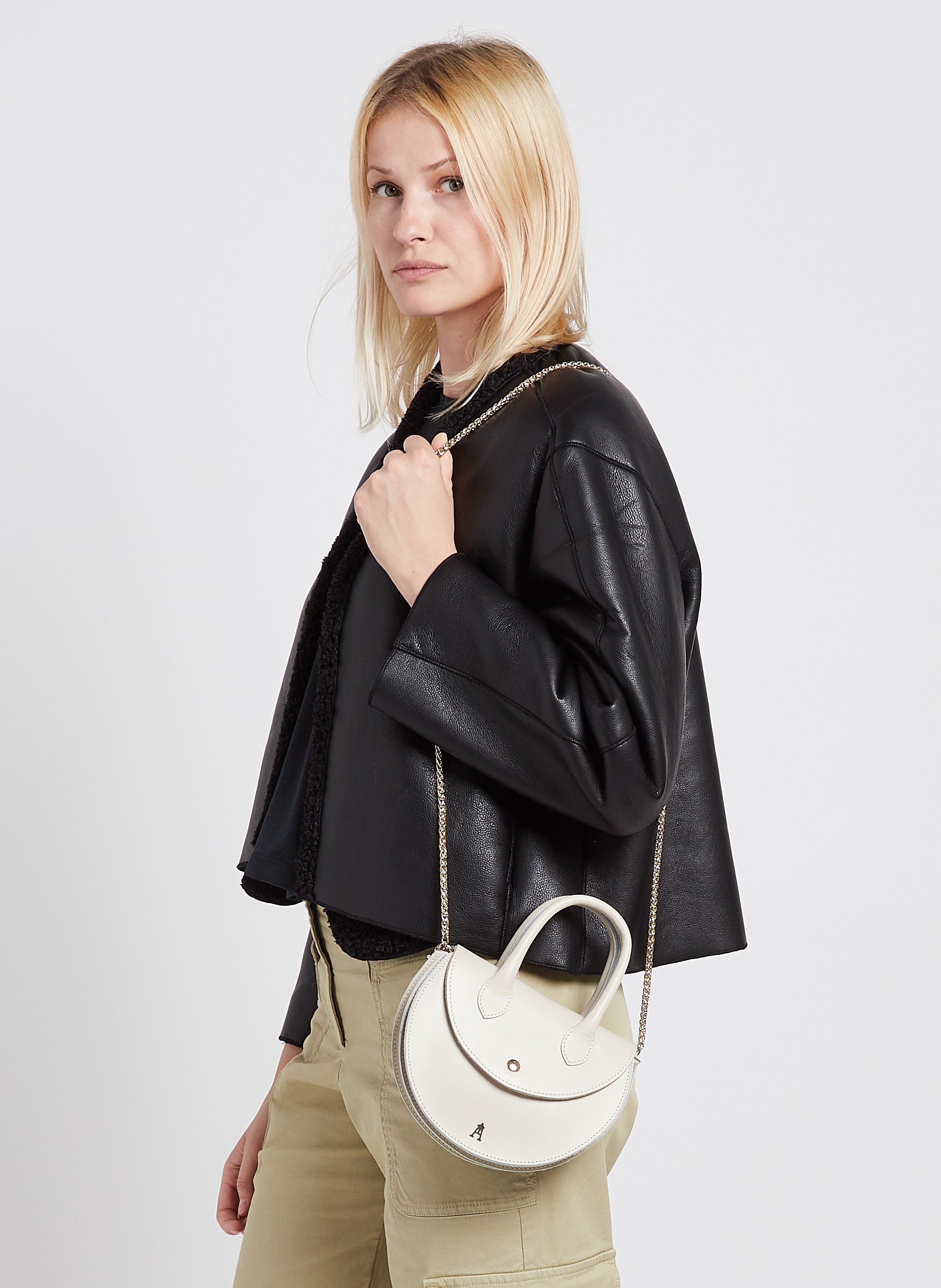 Sac Main En Cuir Musique Chalk Craie Femme Place des Tendances