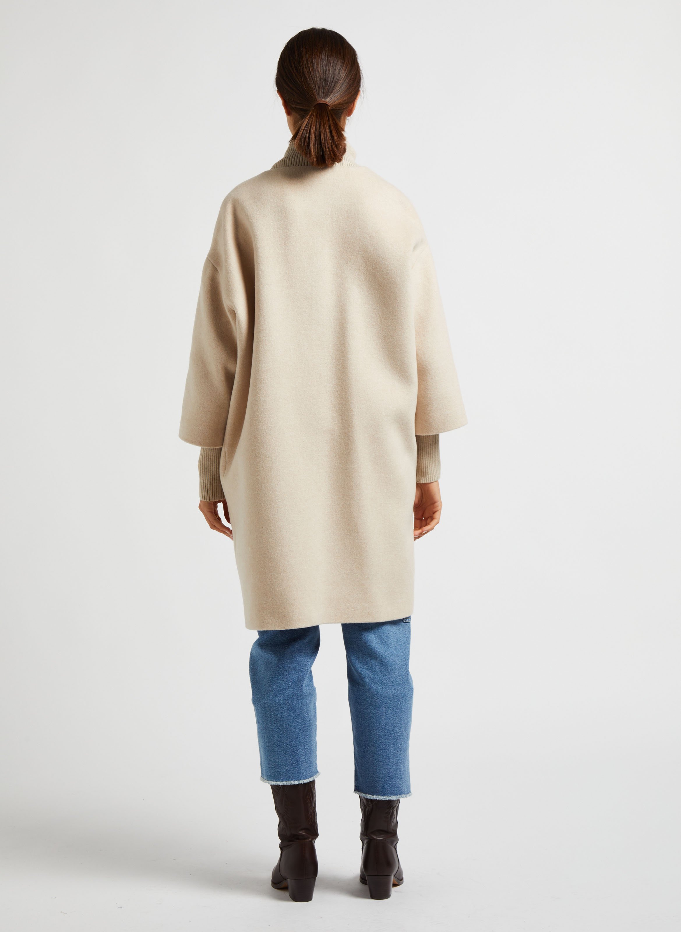 Wool-blend coat MAISON 123 Beige