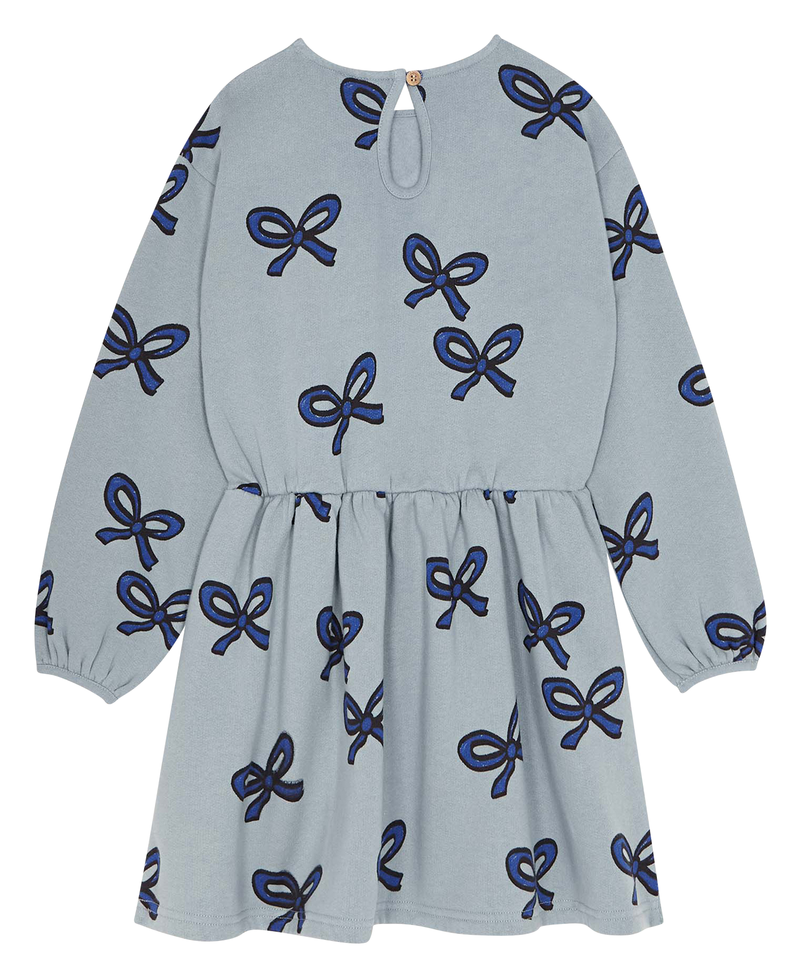Robe courte col rond imprimée en coton  THE CAMPAMENTO Bleu