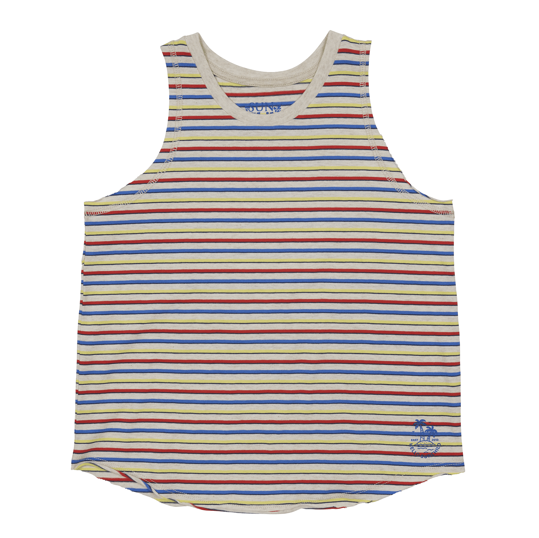 Débardeur col rond imprimé en coton SUNCHILD Multicolore