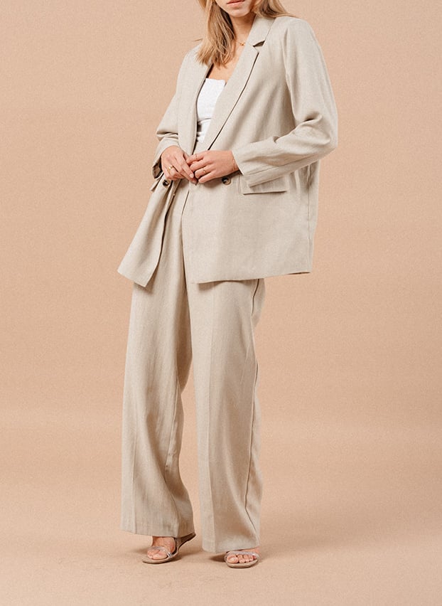 Blazer met reverskraag GRACE ET MILA Beige