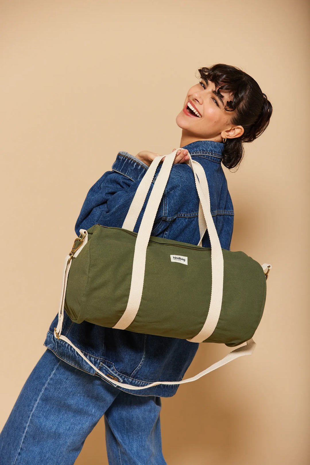 Cotton weekend bag HINDBAG Khaki