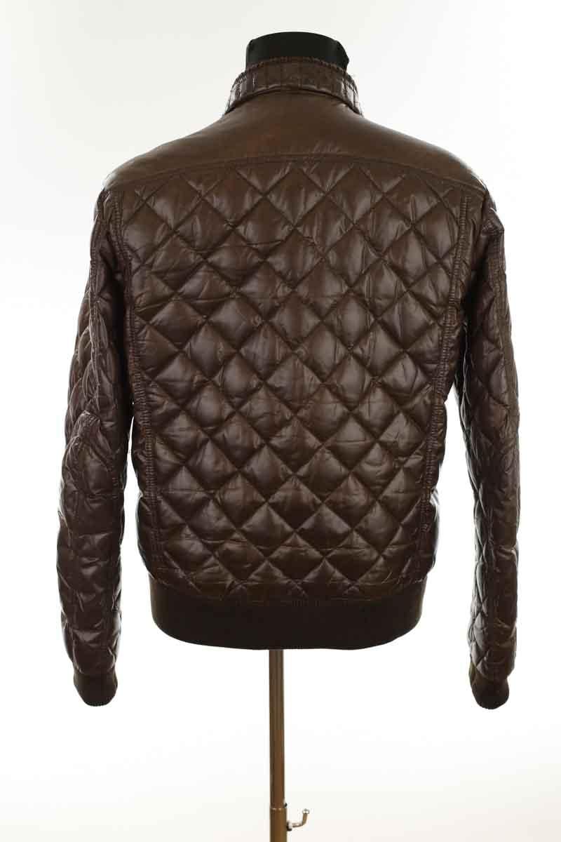 Lightweight quilted padded jacket with high neck MONCLER - Seconde Main Brown
