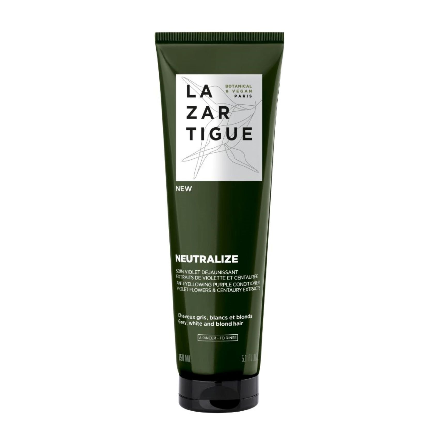 NEUTRALIZE SOIN APRES SHAMPOOING Violet Déjaunissant Cheveux Blonds, Blancs et Gris LAZARTIGUE No color