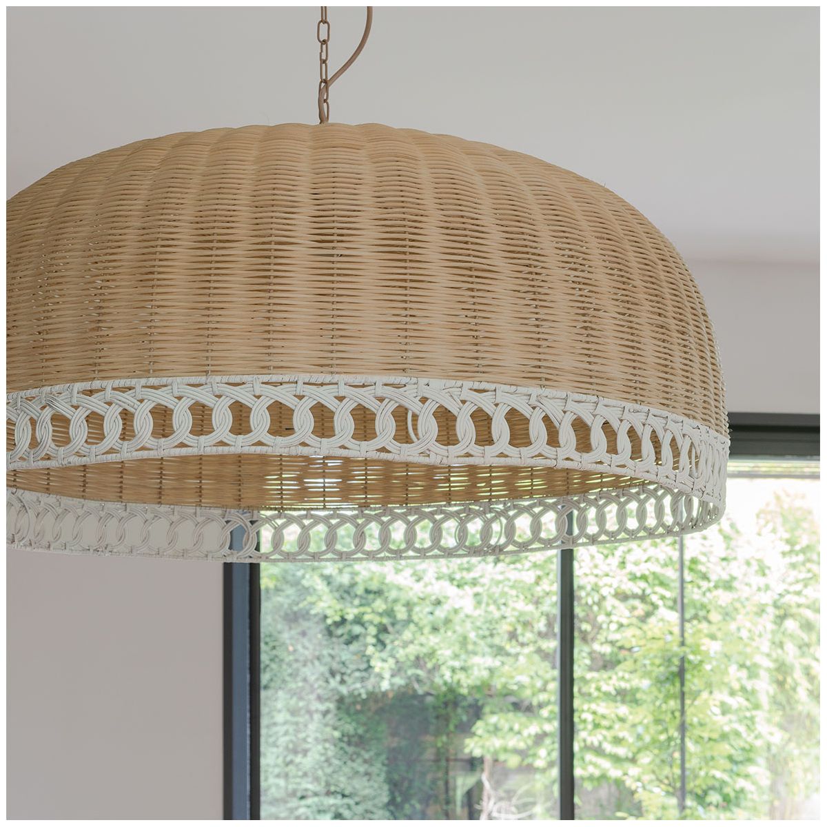 Joséphine rattan pendant light - small size BLANC D'IVOIRE Beige