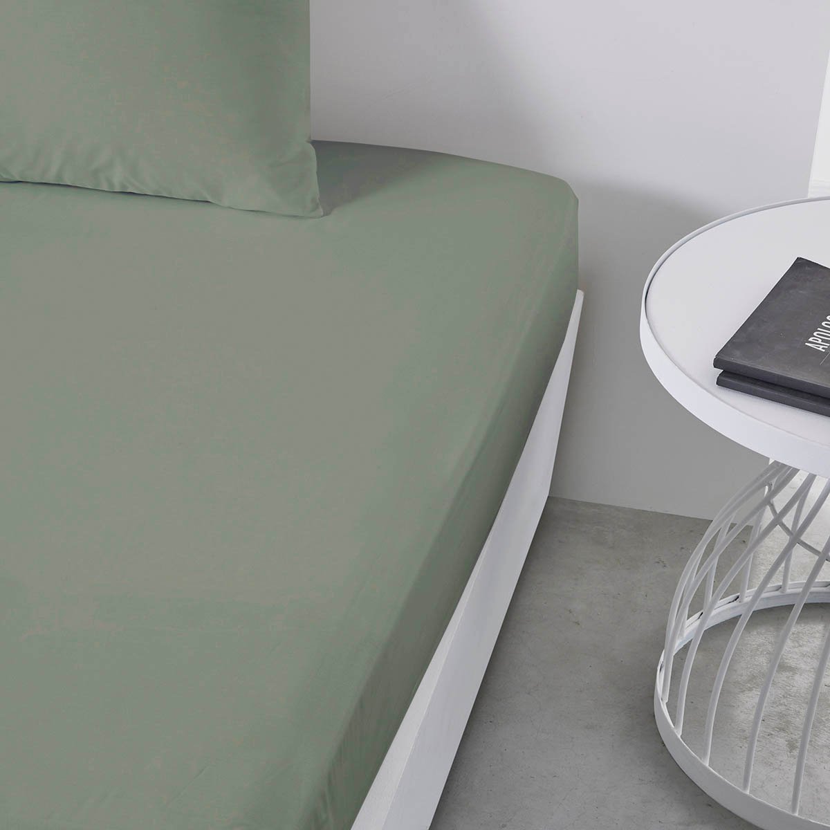Fitted sheet with deep pockets in cotton TODAY LINGE DE MAISON Green