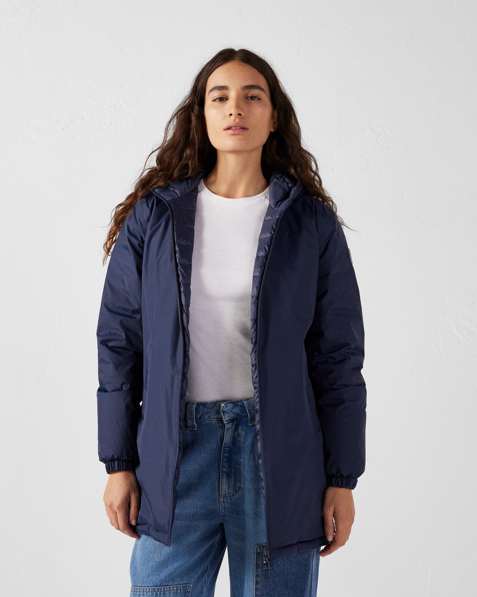 Reversible long puffer coat roma 2.0 JOTT Blue