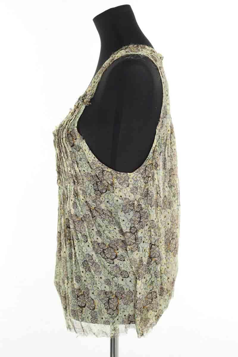 Sleeveless silk top ISABEL MARANT ÉTOILE - SECONDE MAIN Green