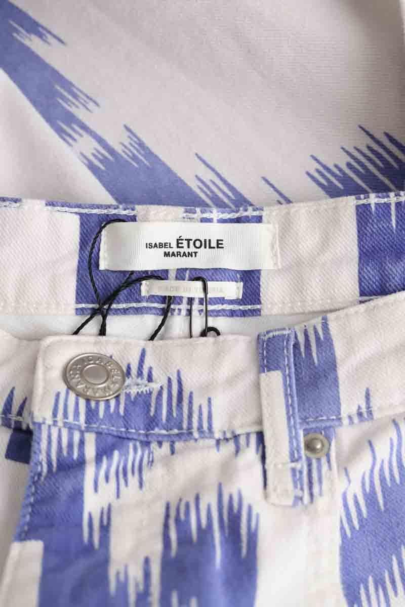 Cotton straight jeans ISABEL MARANT ÉTOILE - SECONDE MAIN White