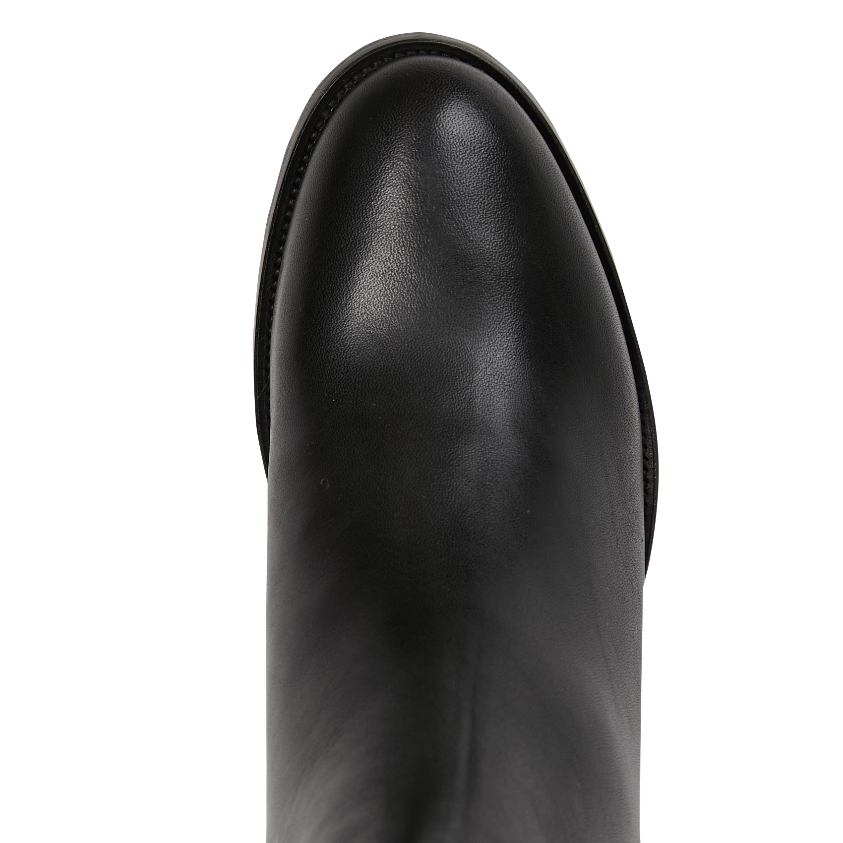 Effen leren enkellaarzen met textuur MAISON TOUFET Zwart