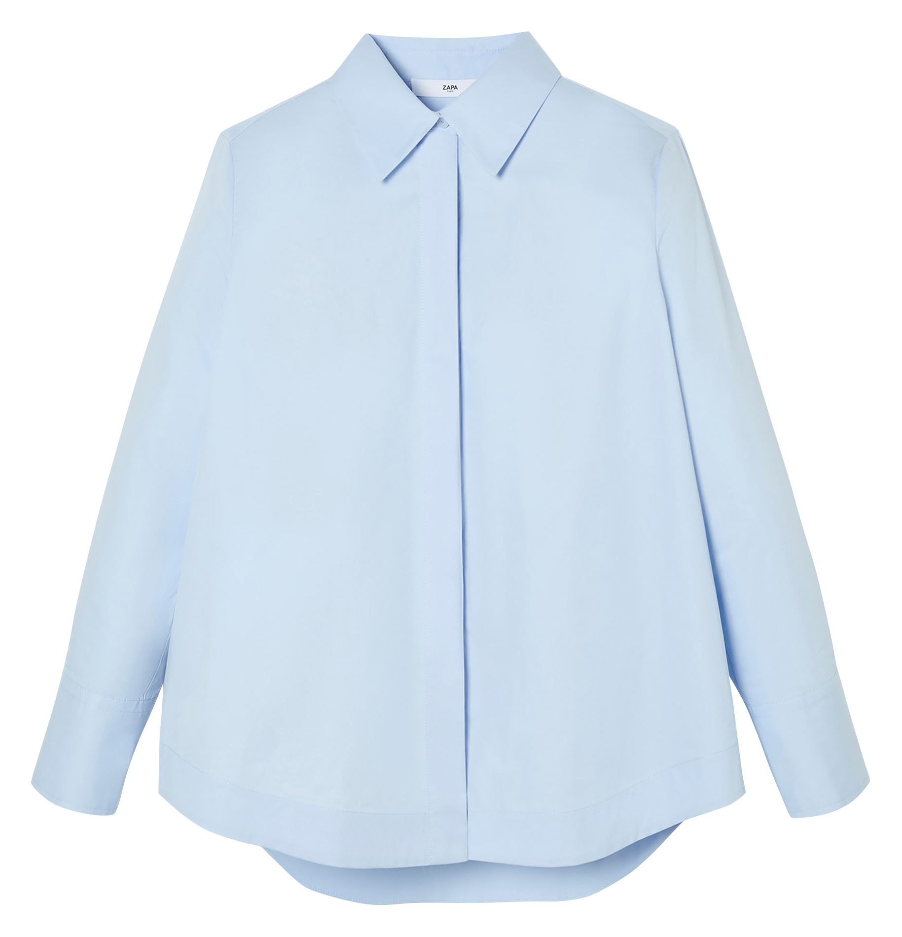 Chemise col classique en coton ZAPA Bleu