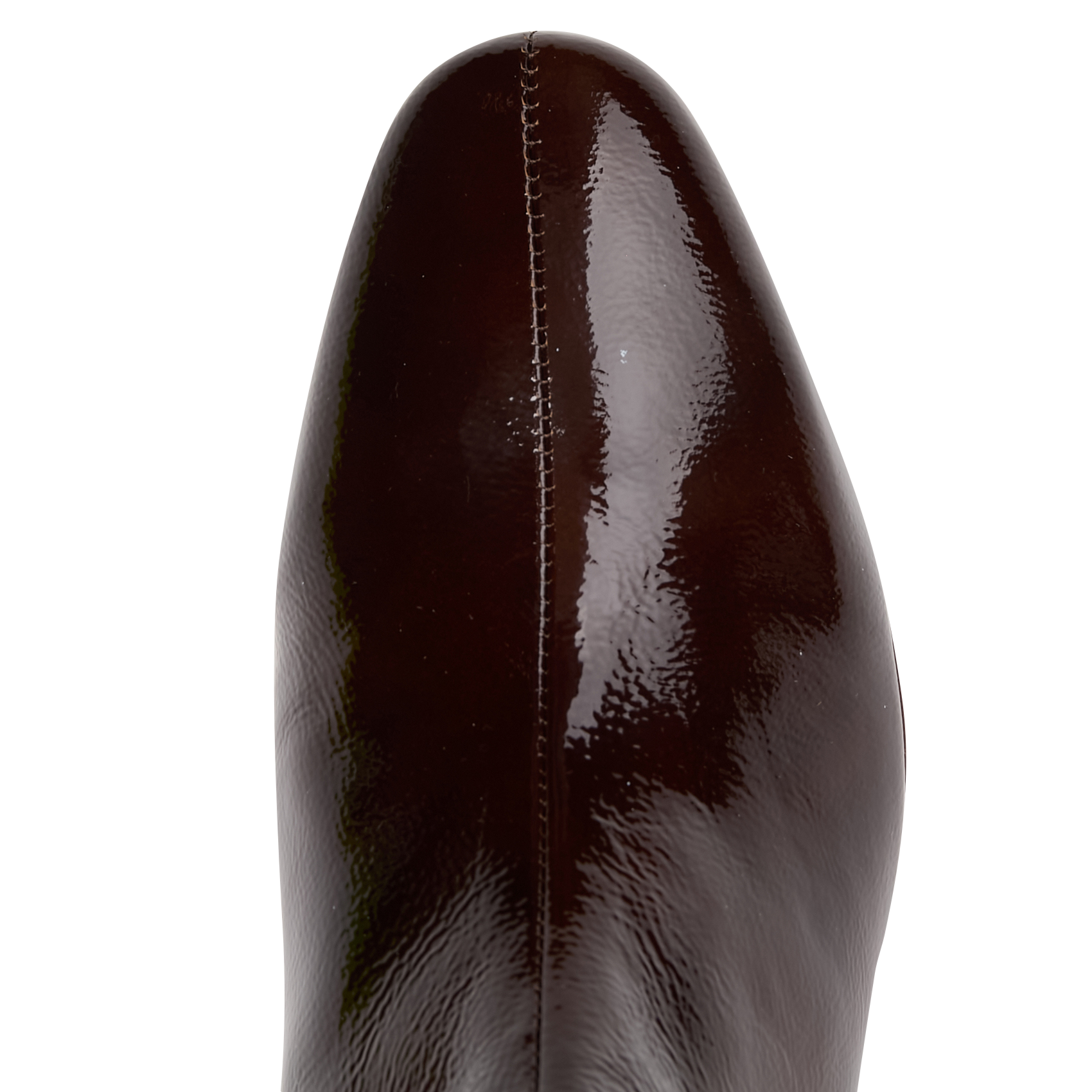 Bottines à talons en cuir verni BOBBIES Marron