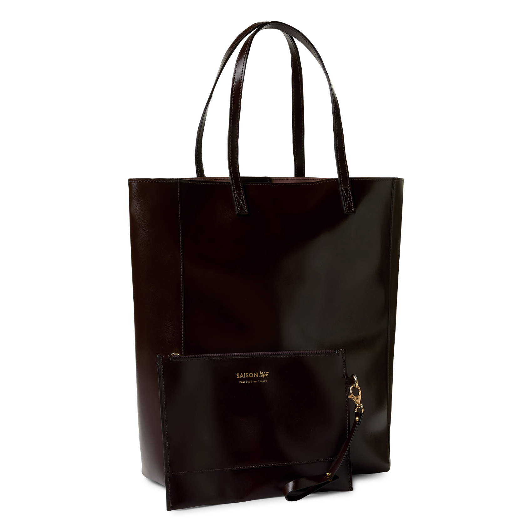 Cabas en cuir SAISON 1865 Marron