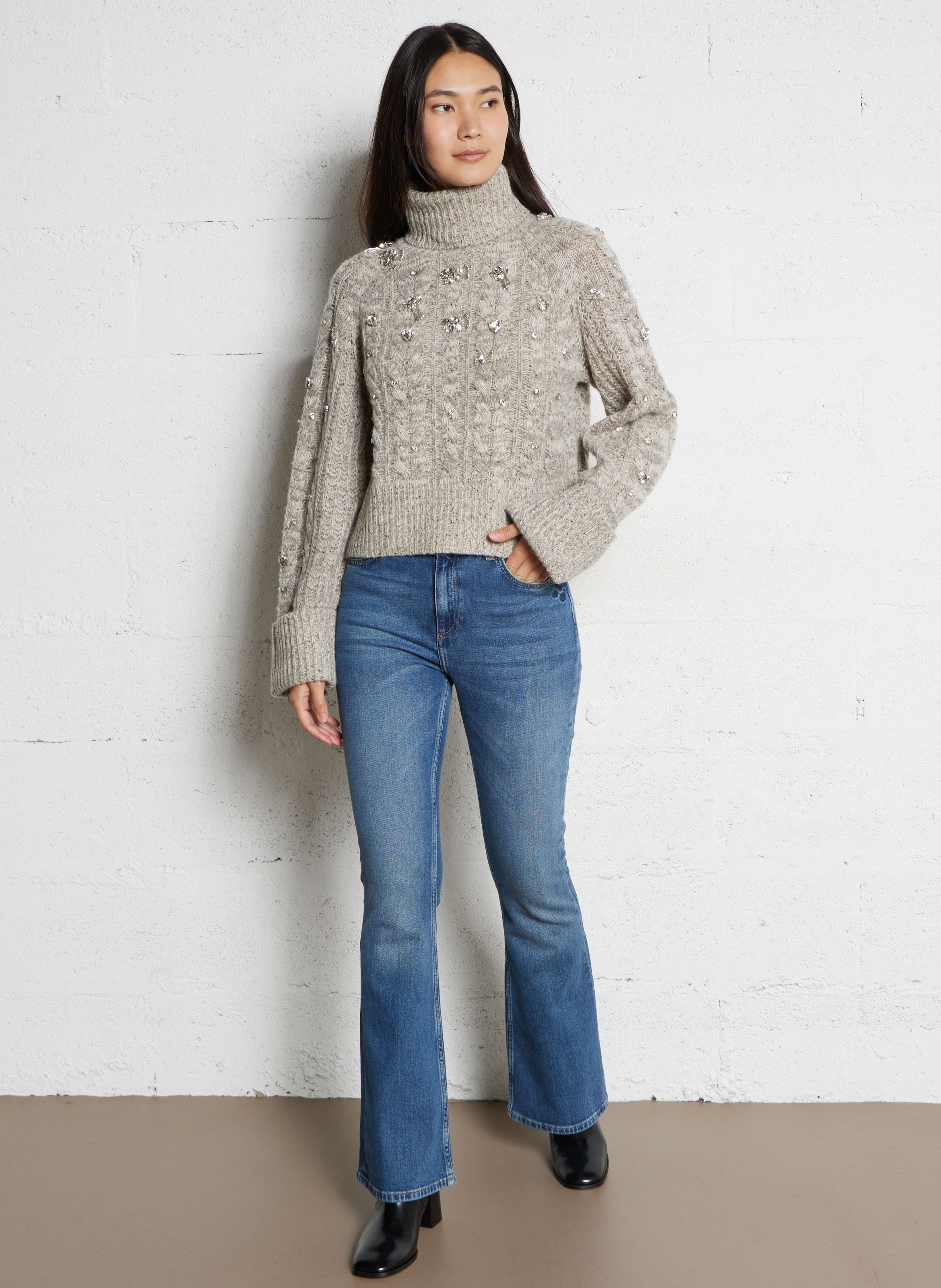 Bootcut-jeans | katoenblend FABIENNE CHAPOT Blauw