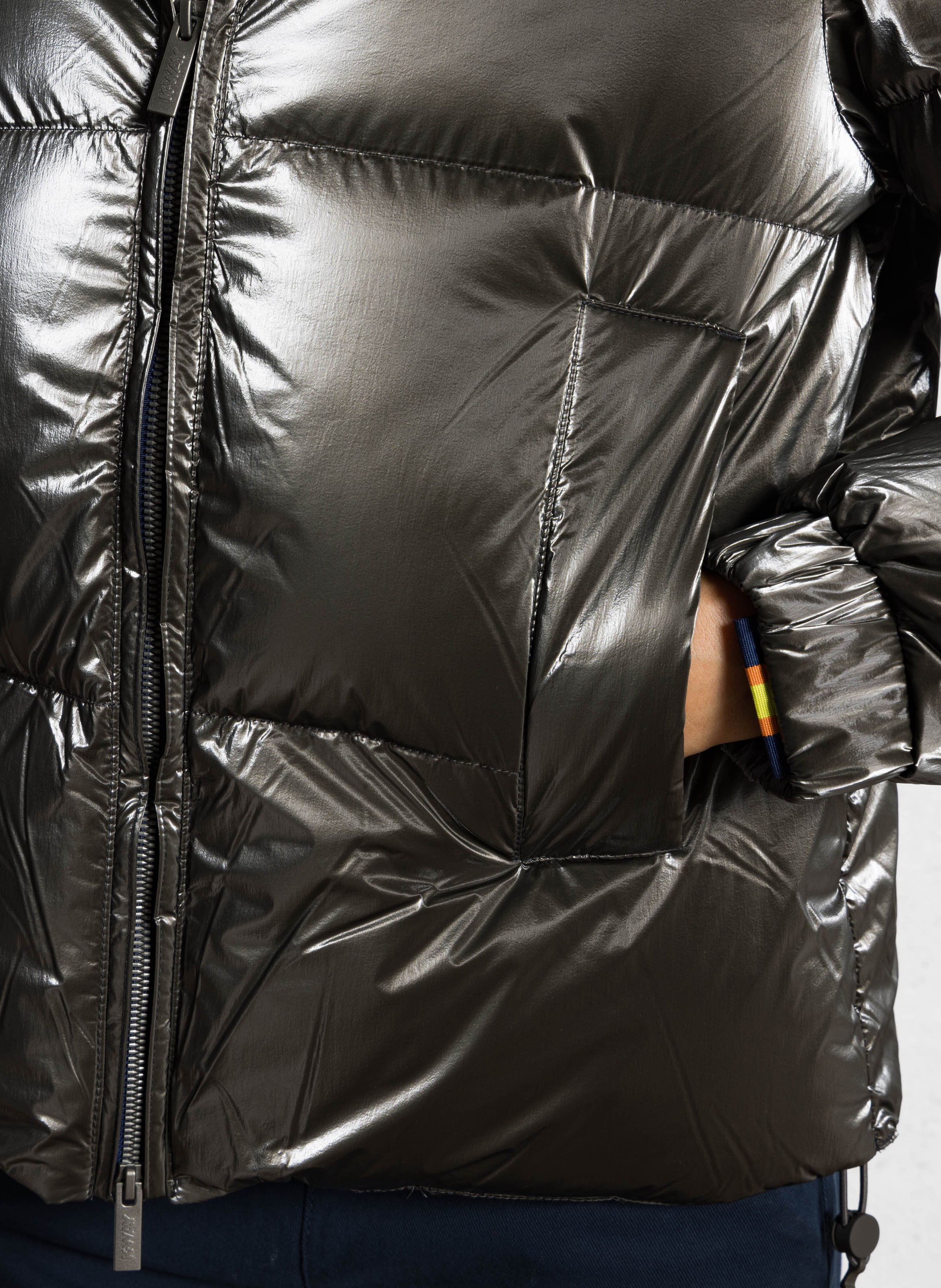 Kurze Oversize-Steppjacke K-WAY Grun