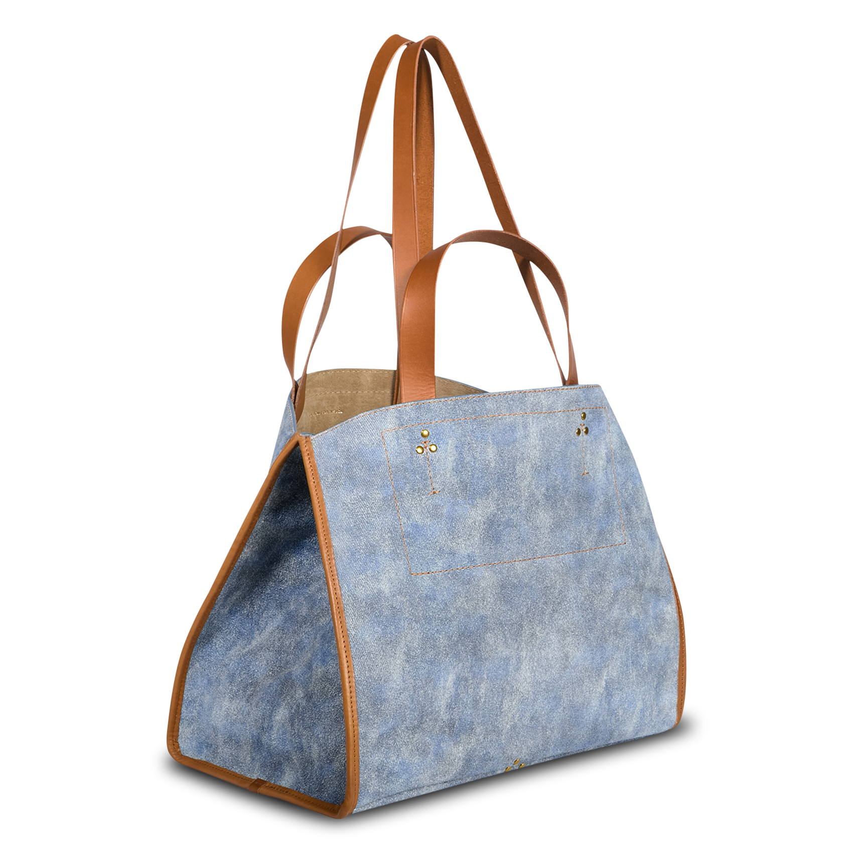 Gepunktete Ledertasche JEROME DREYFUSS Blau