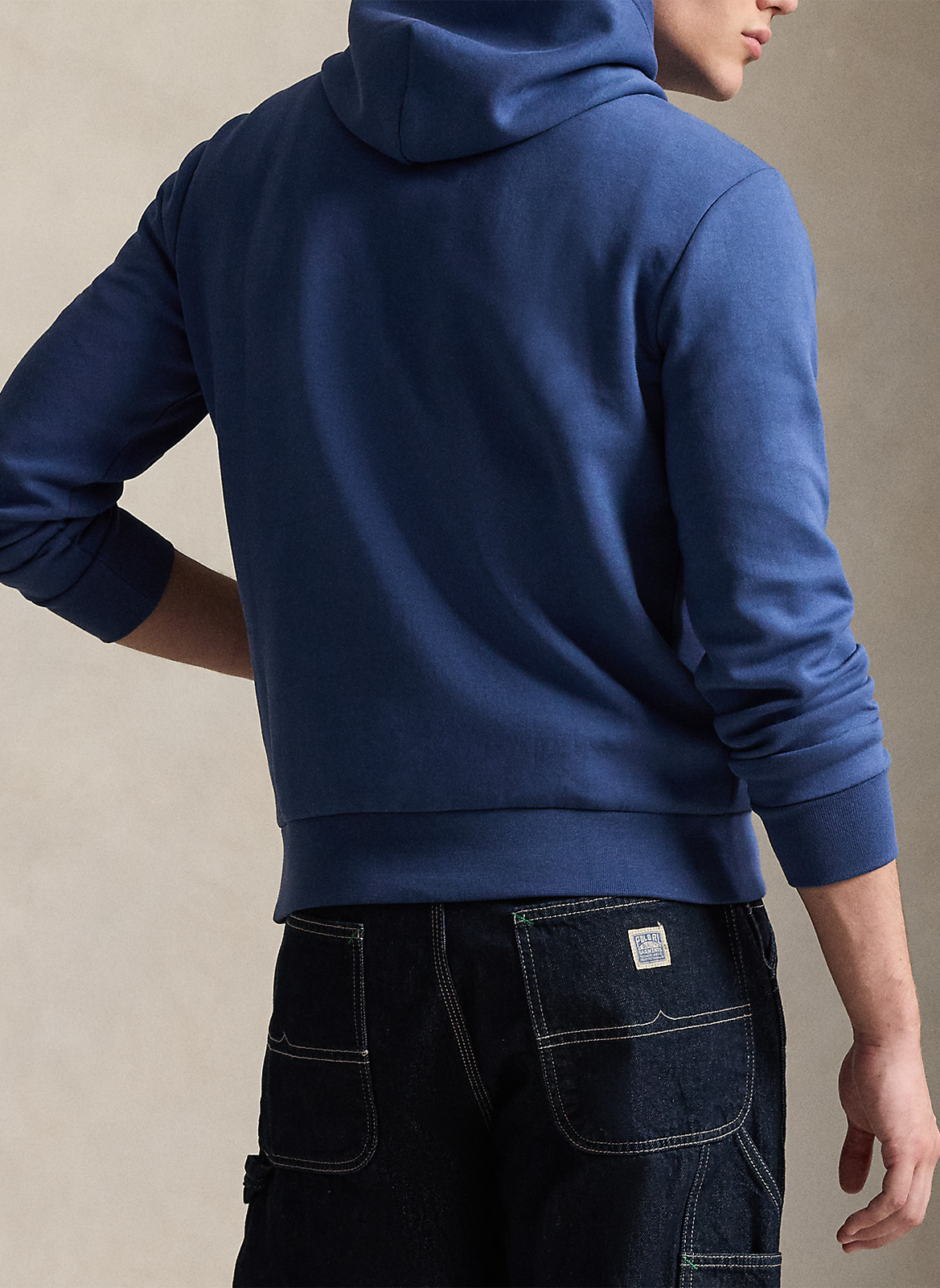 Sweat uni à capuche avec broderie POLO RALPH LAUREN Bleu