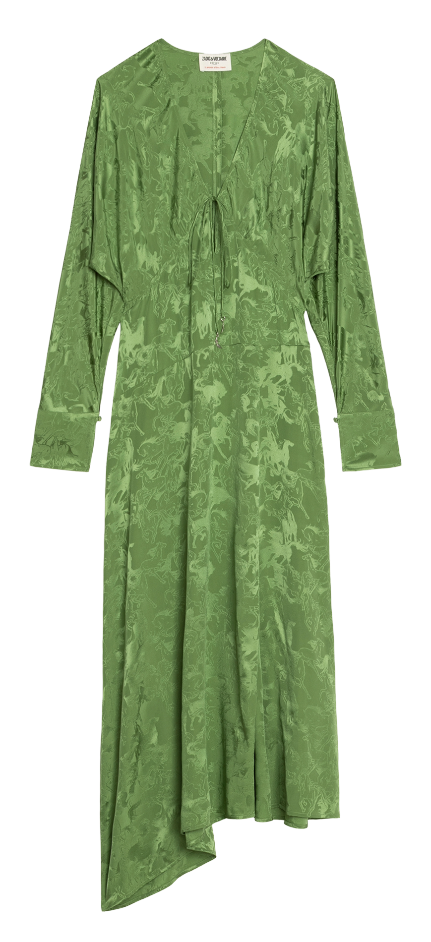Robe midi col v ZADIG&VOLTAIRE Vert
