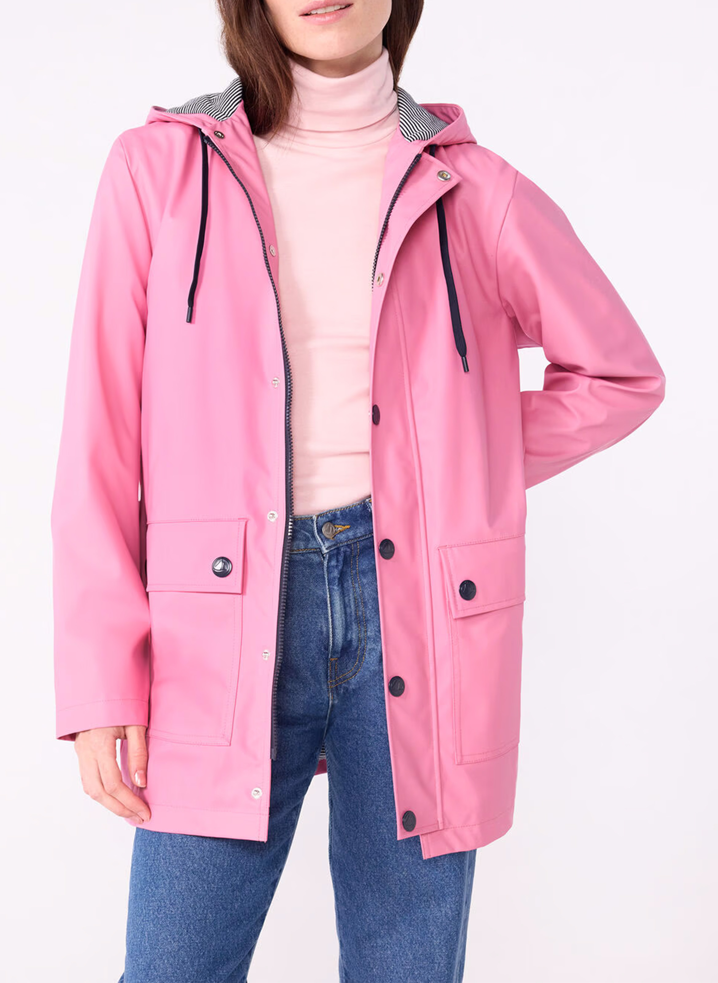 Coupe vent à capuche PETIT BATEAU Rose