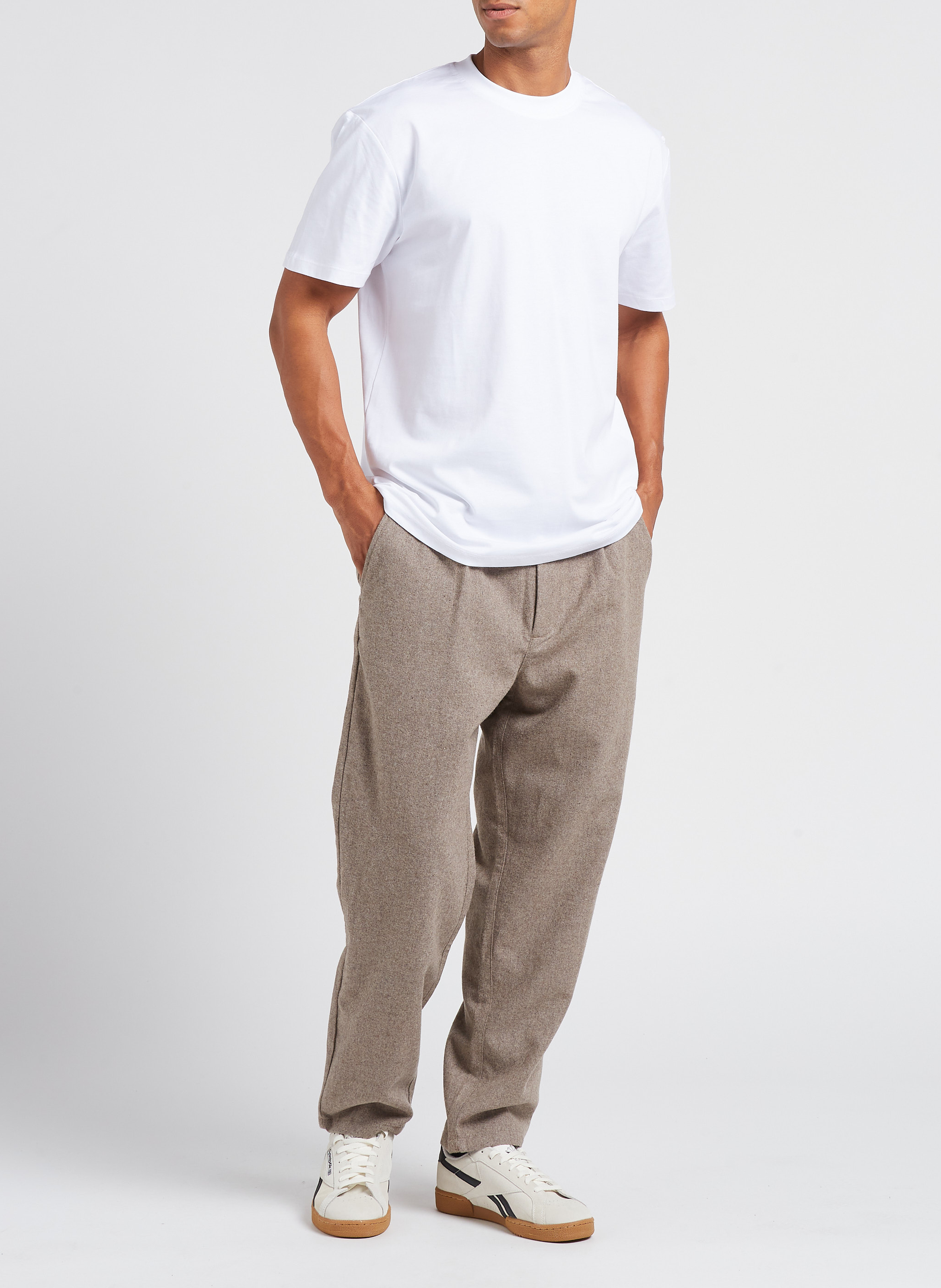 Tee-shirt oversize col rond en coton biologique MINIMUM Blanc