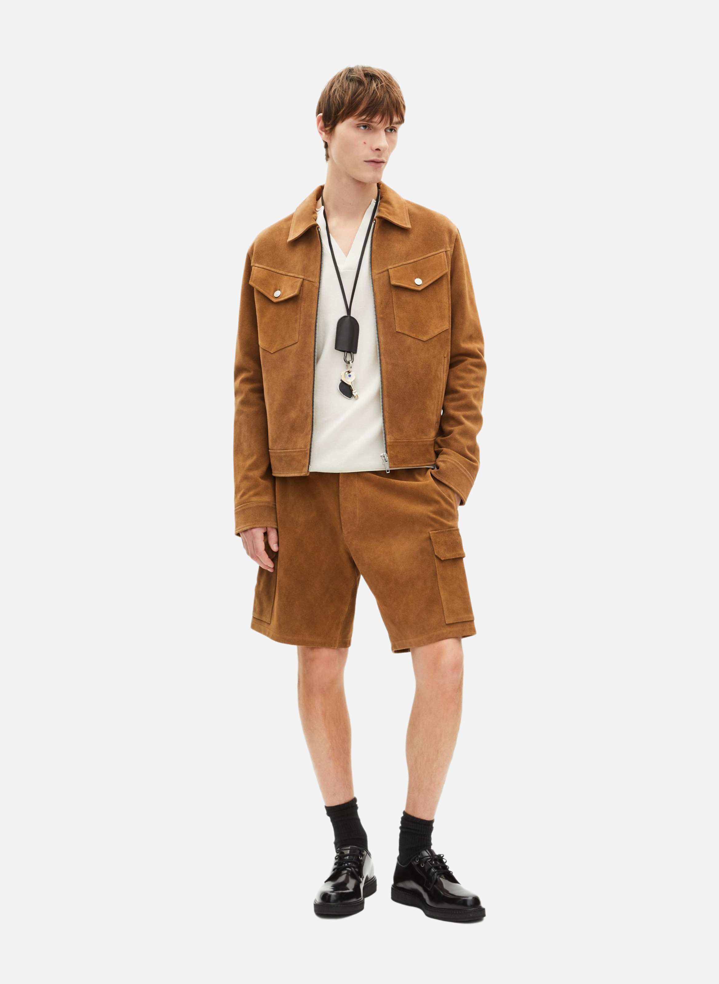 Short en suède THE KOOPLES Marron