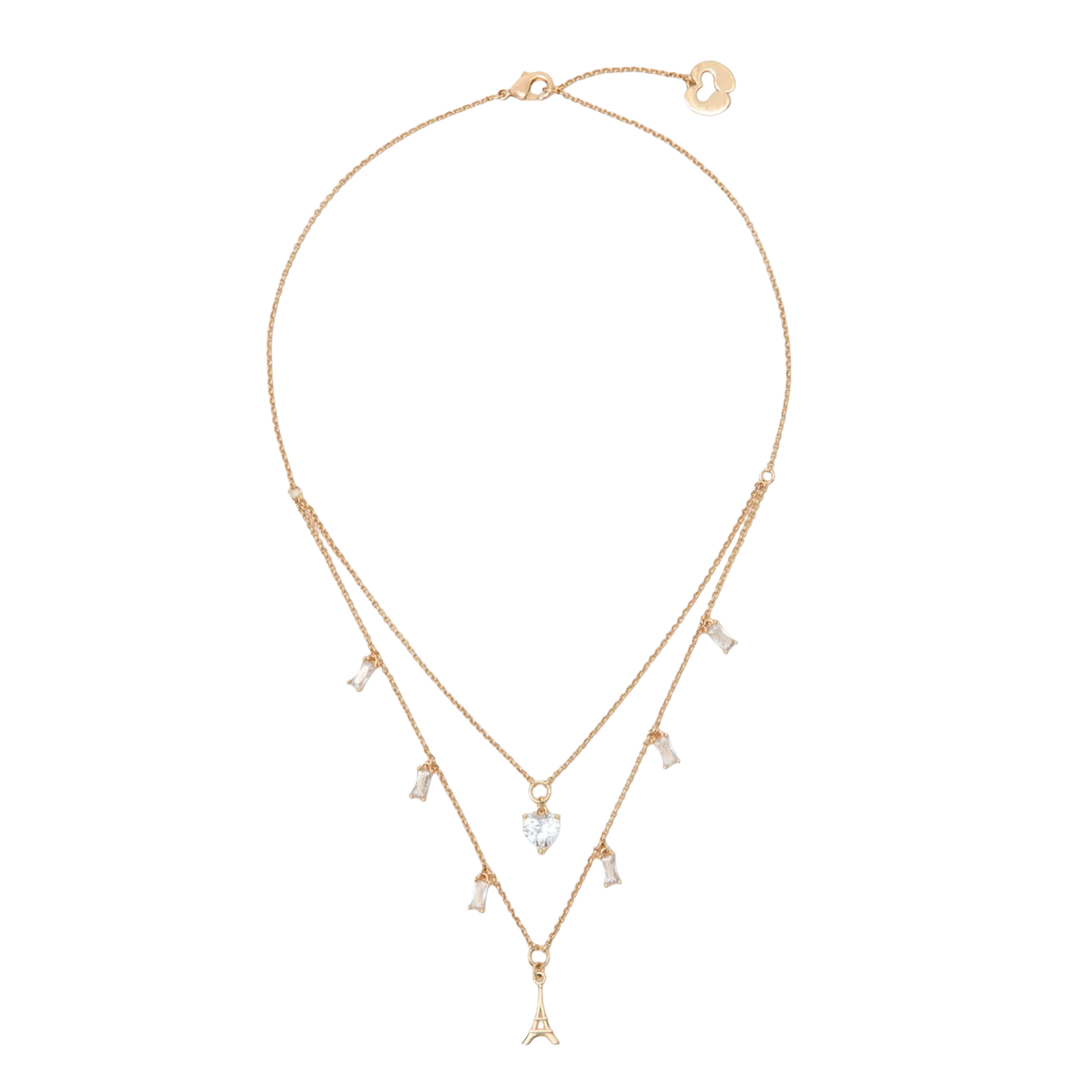 Strass ketting met kettingen MAJE Goudkleurig