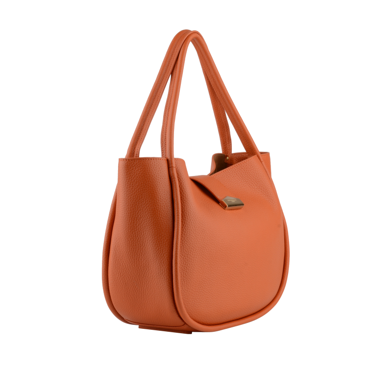 Beige messenger bag POURCHET Orange