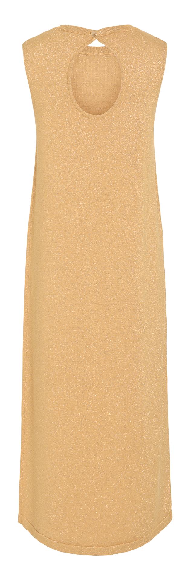 Vestido largo con cuello redondo VILA Amarillo