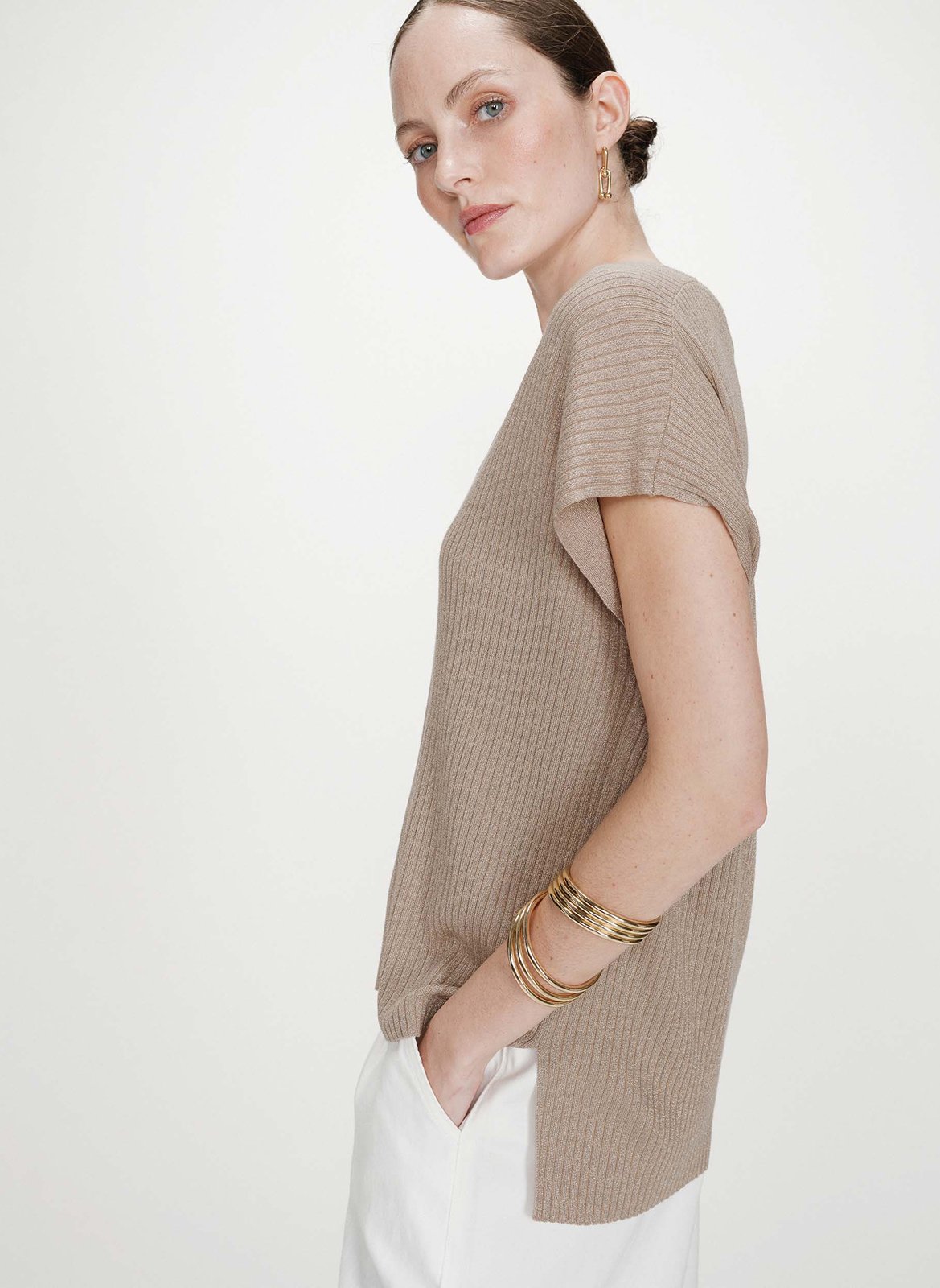 Effy - Oberteil mit V-Ausschnitt GRACE ET MILA Golden