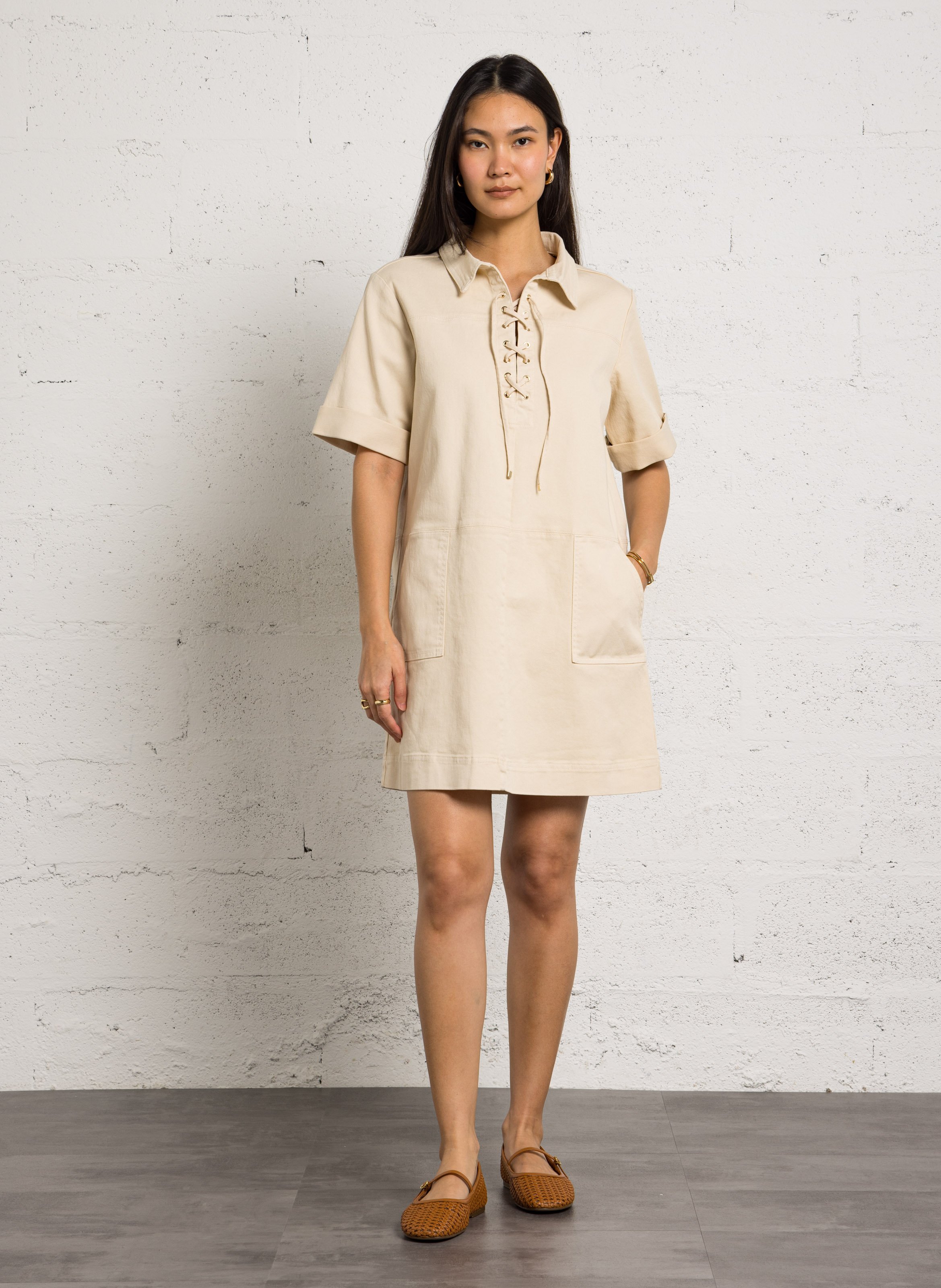 Robe courte col classique MAISON 123 Blanc