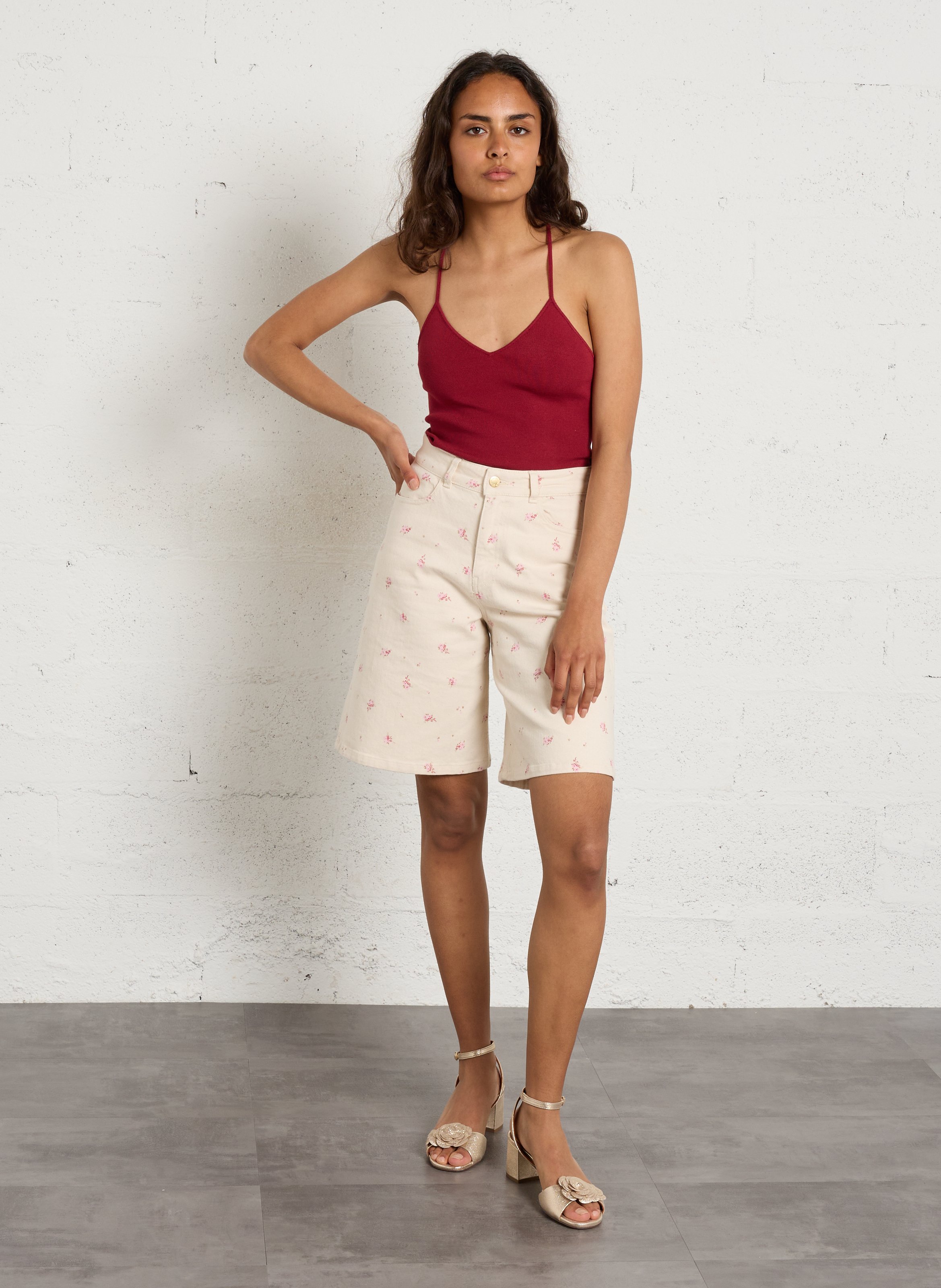 Sandales à talons en cuir métallisé MAISON TOUFET Doré