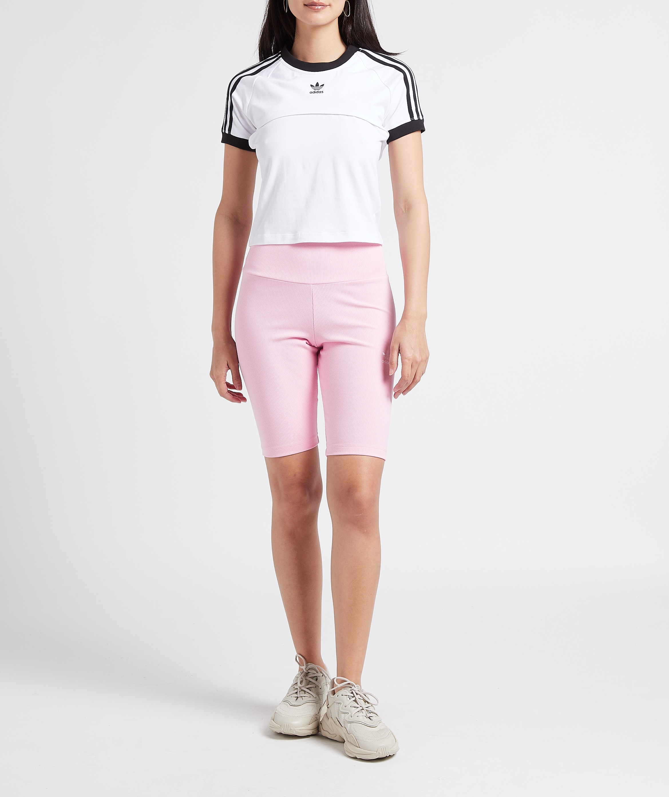 Rundhals-T-Shirt aus Baumwolle ADIDAS Weiss