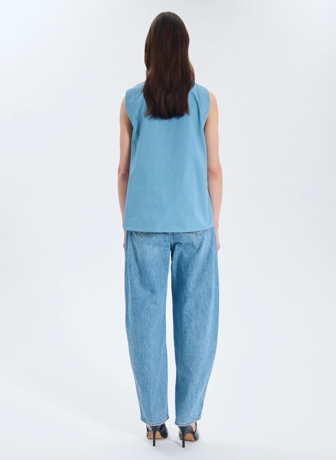 Top ample en coton ZAPA Bleu
