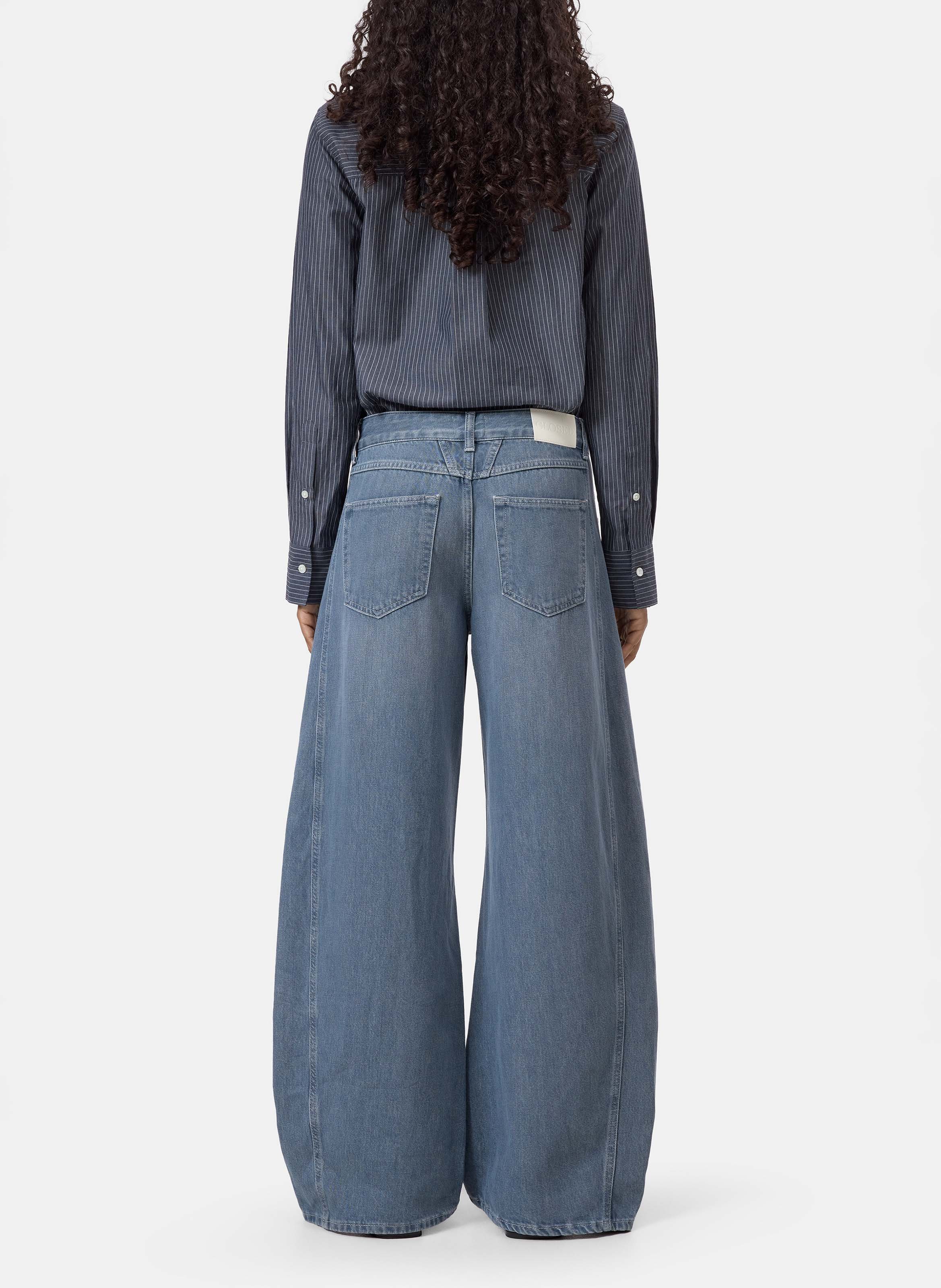 Wide-leg cotton jeans CLOSED Grey