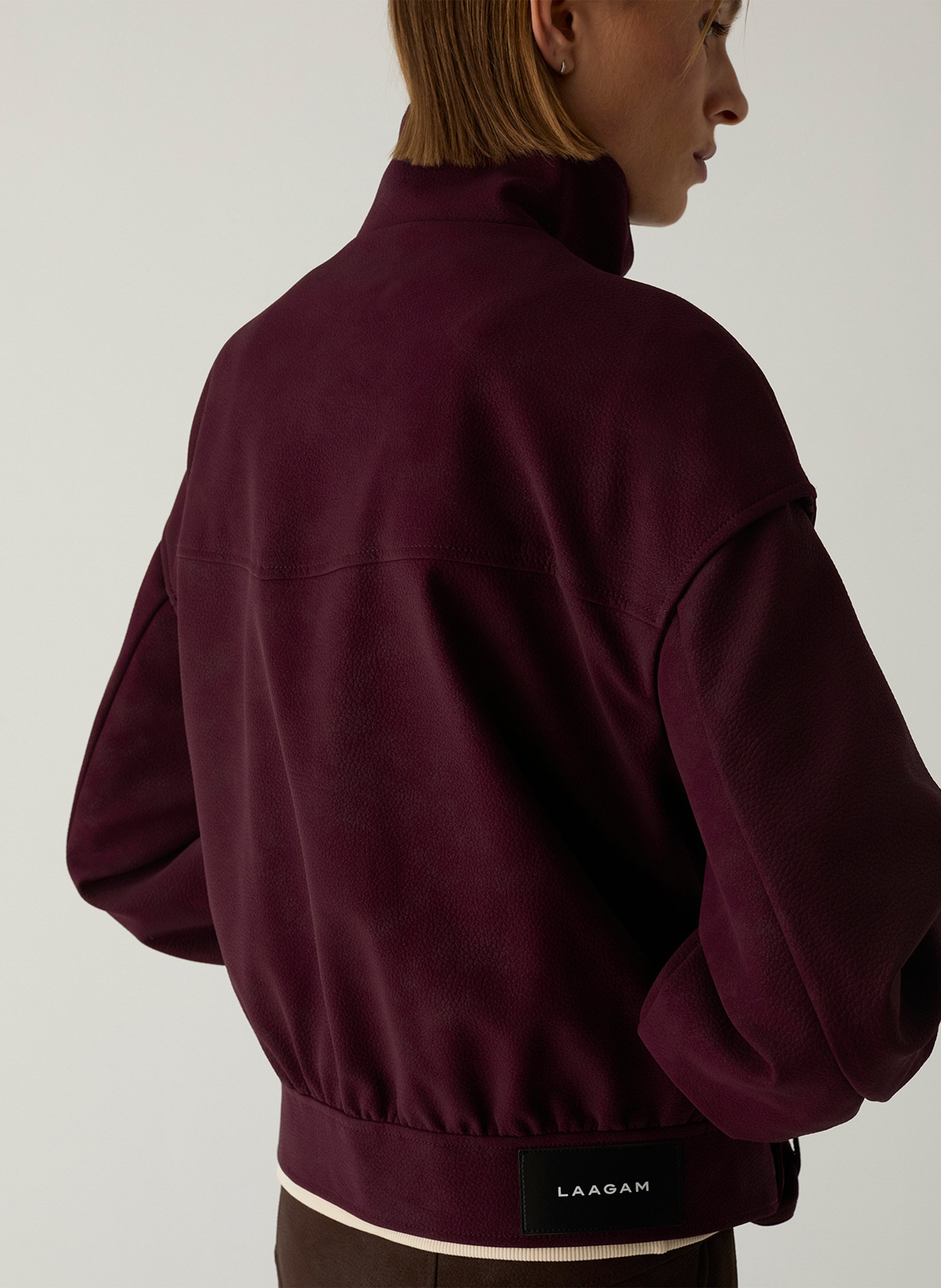Oversized high collar jacket LAAGAM Red