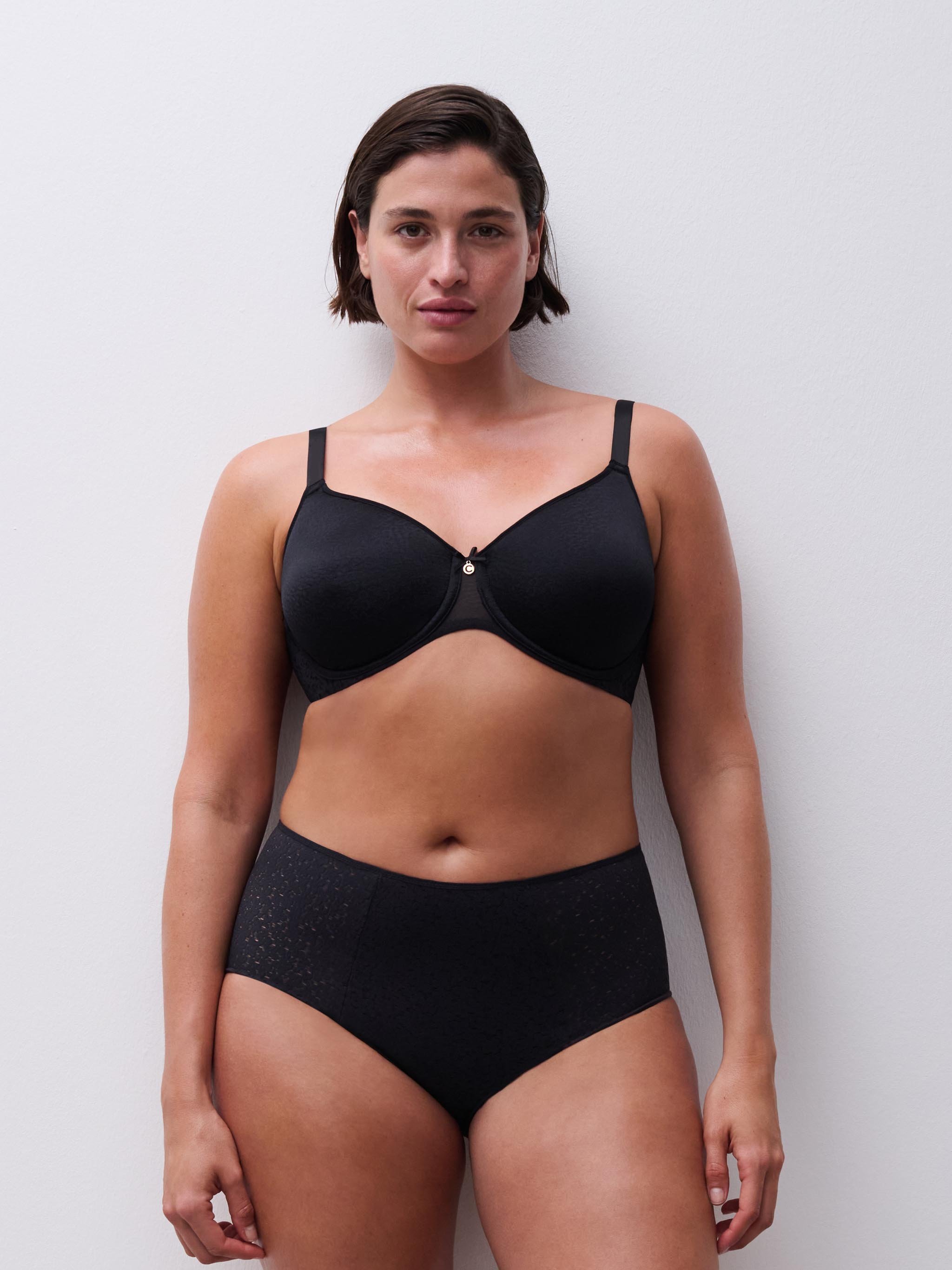 Lace spacer full cup bra CHANTELLE Black