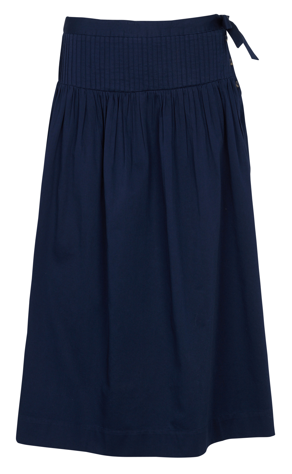 Jupe midi évasée en coton bio DAMSON MADDER Bleu